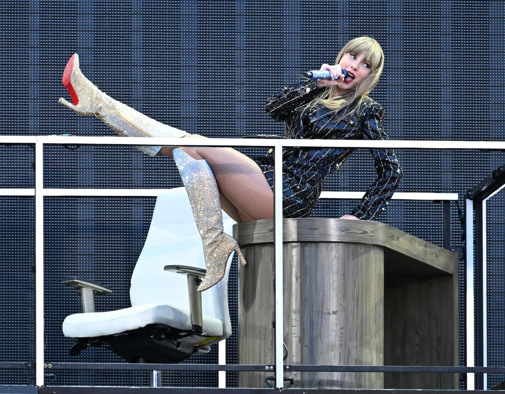 Taylor Swift performing at Eras Tour