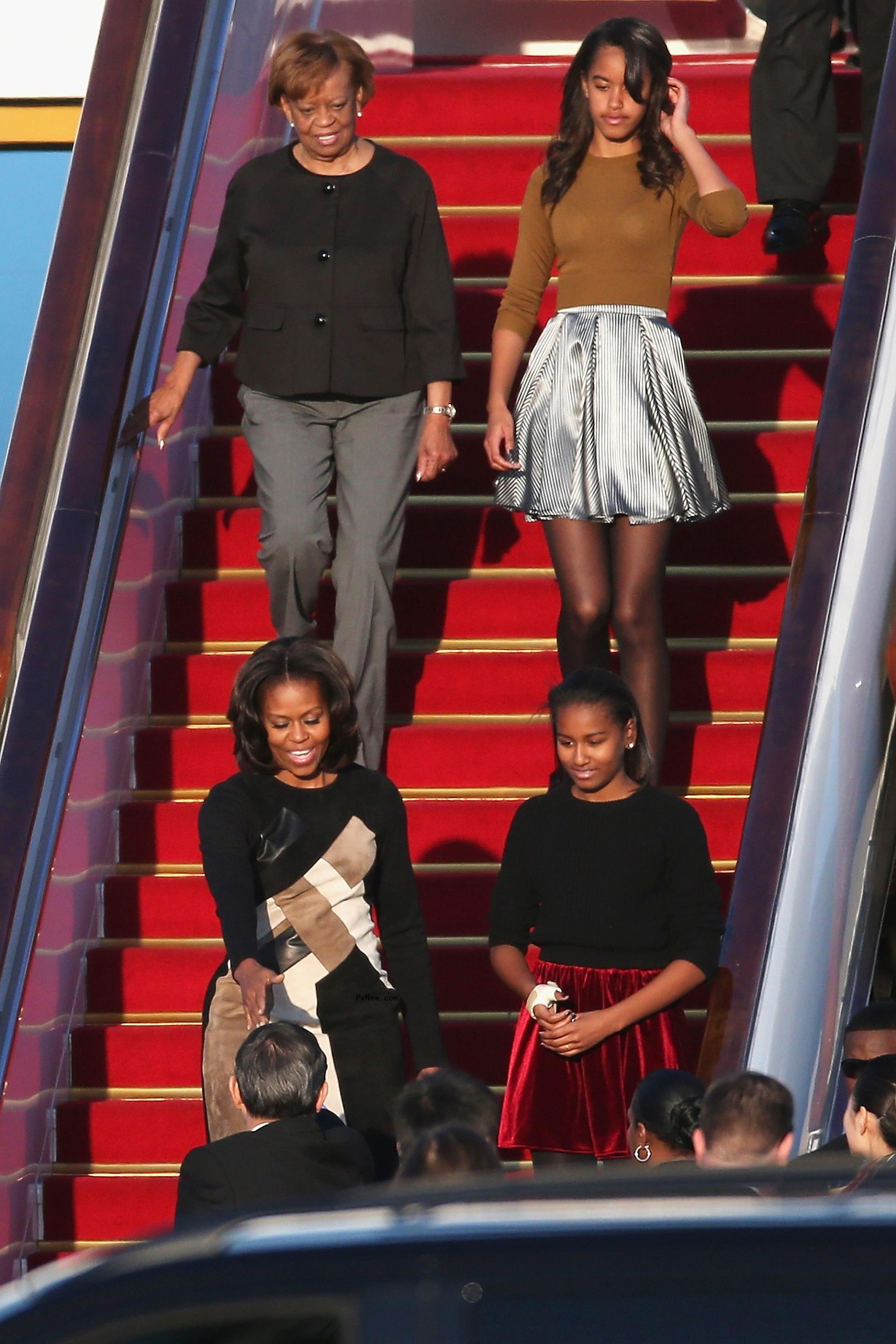 Michelle Obama, Marian Robinson, Sasha Obama and Malia Obama