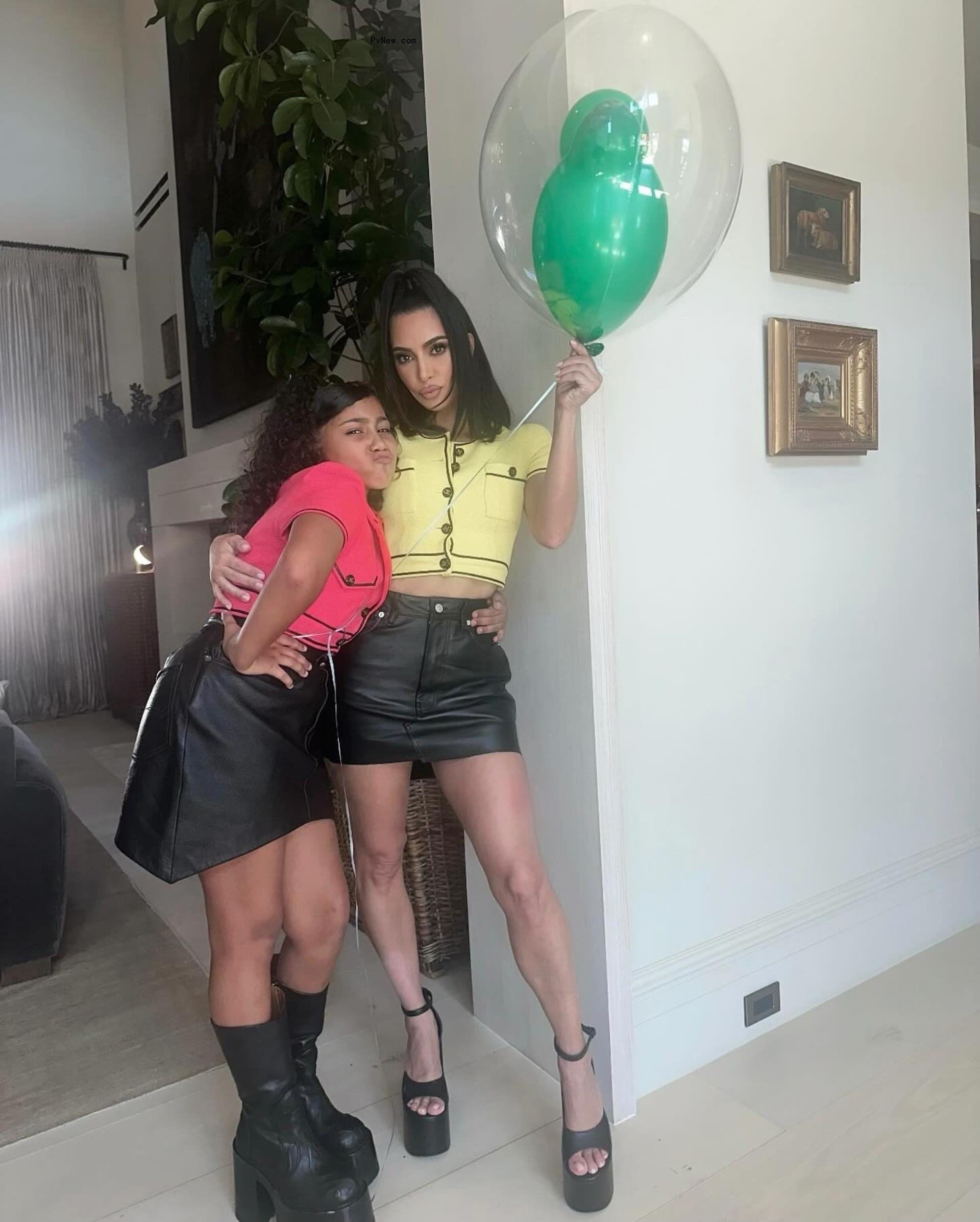 Kim Kardashian and North West