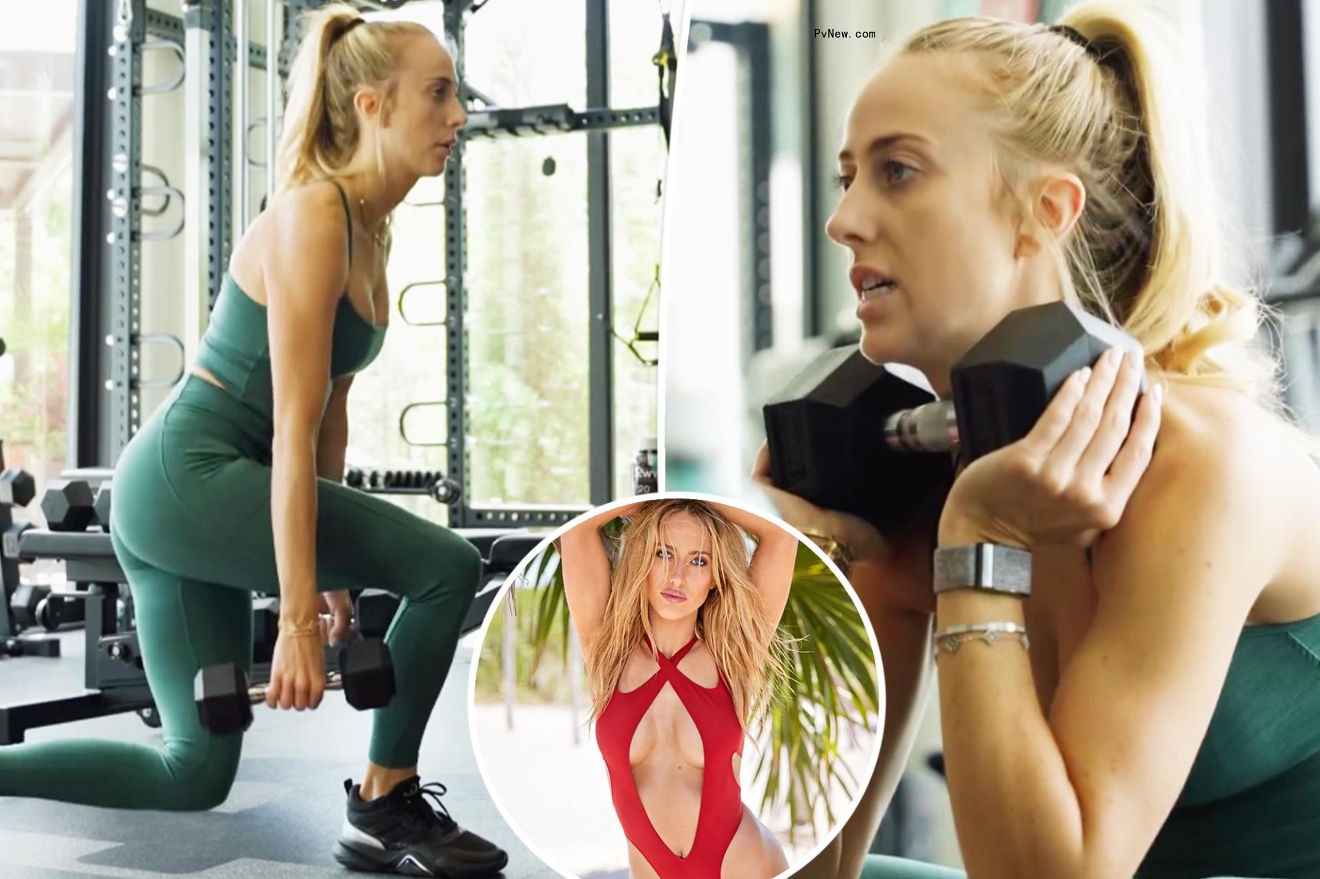 Brittany Mahomes swimsuit/gym workout