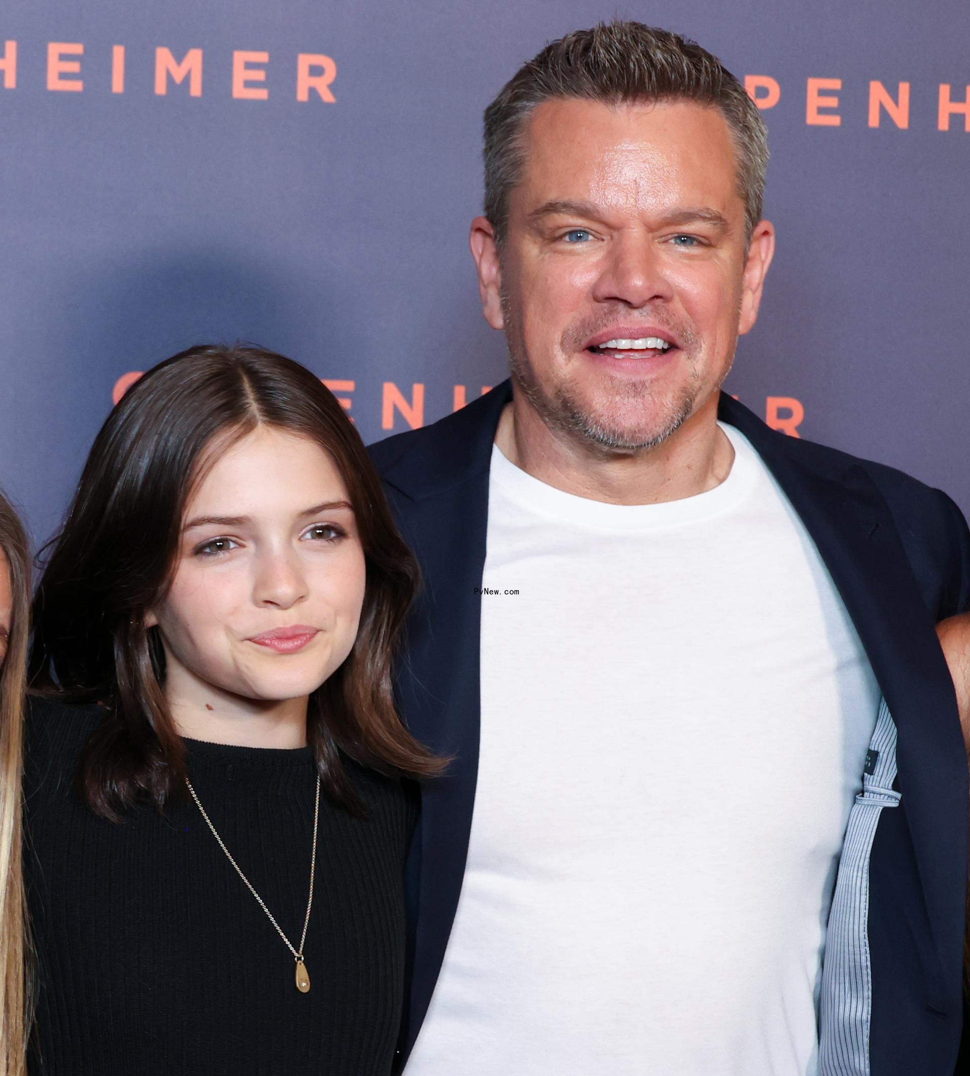 Matt Damon and daughter Gia