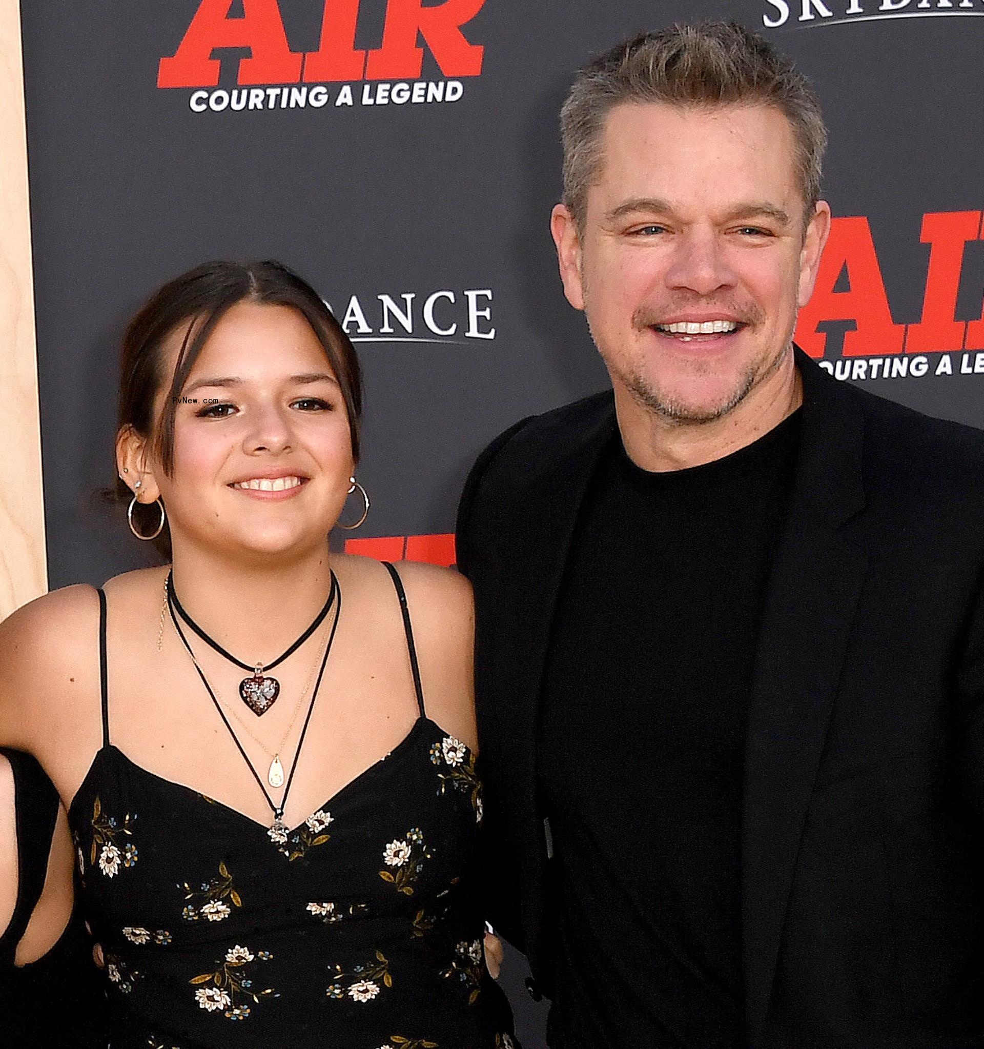 Matt Damon and daughter Stella