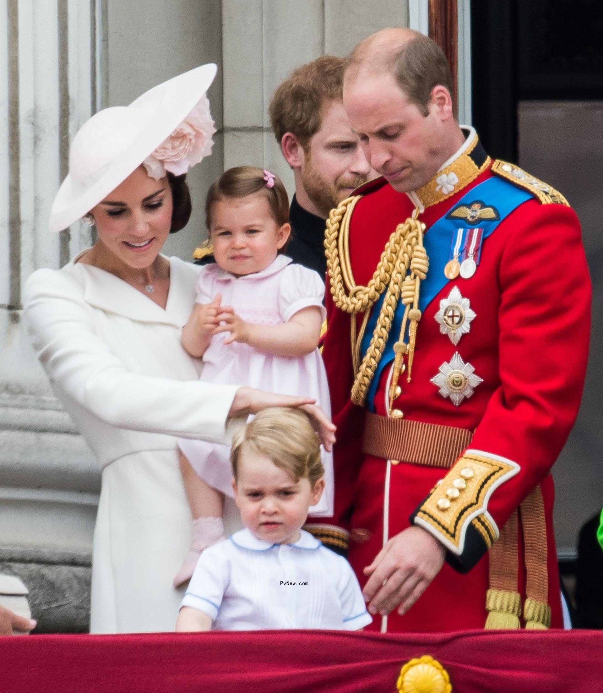 Kate Middleton and Prince William with their kids.