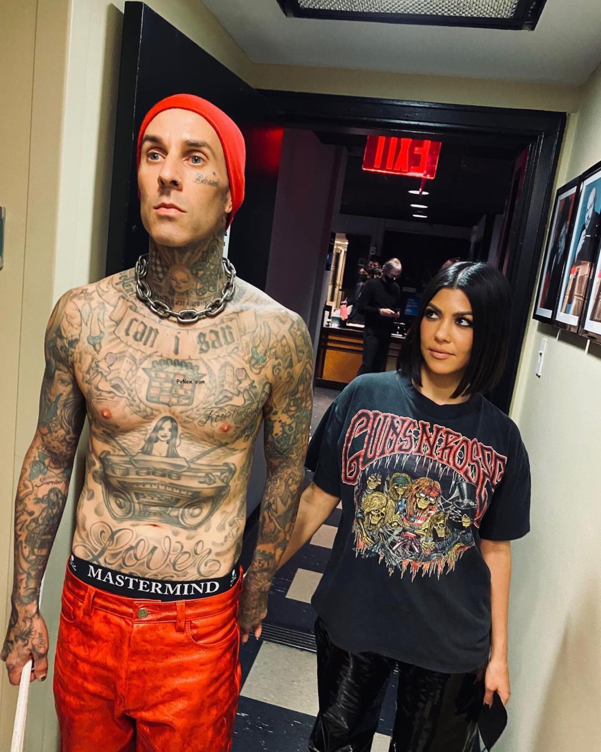 Kourtney Kardashian and Travis Barker.