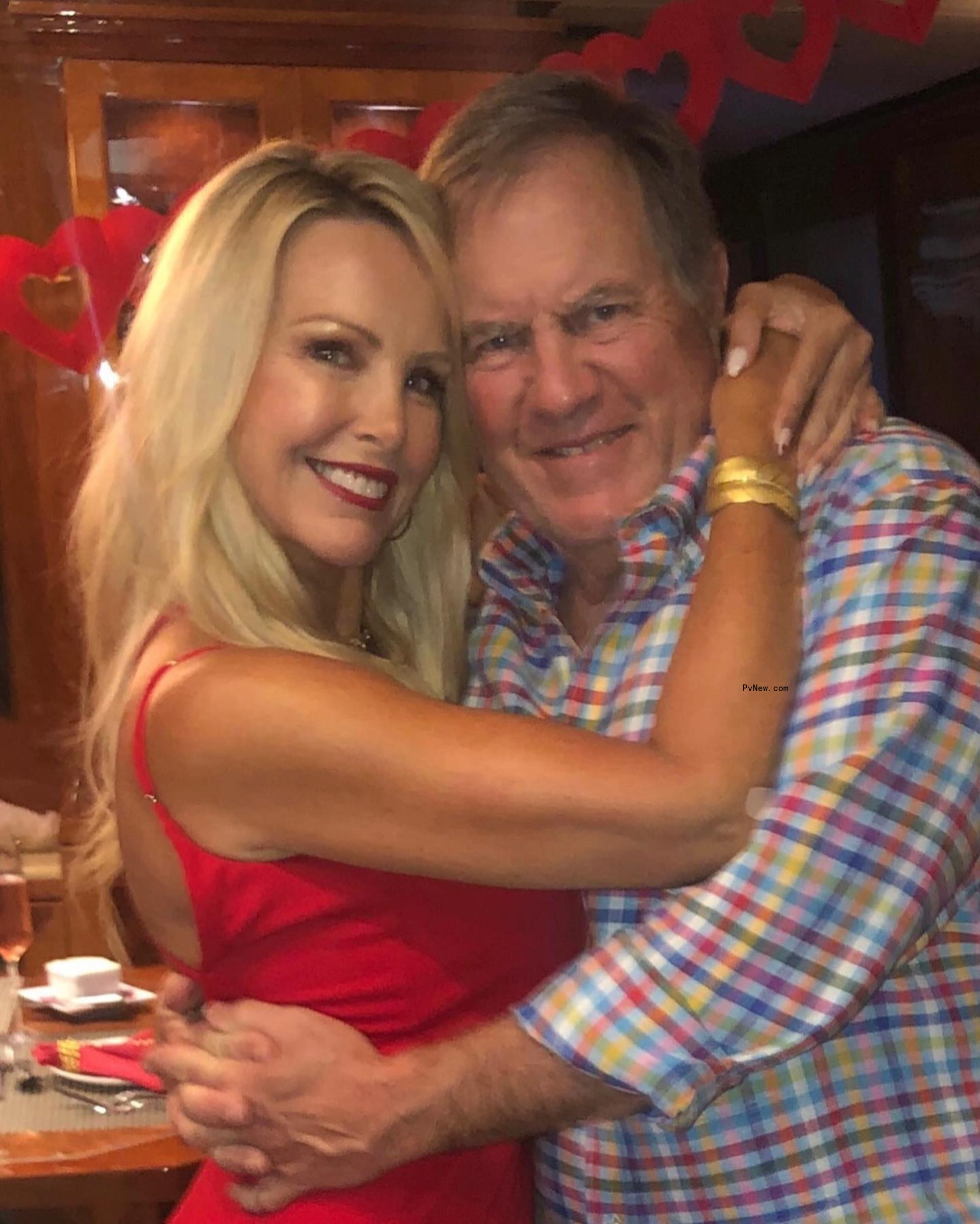 Linda Holliday and Bill Belichick