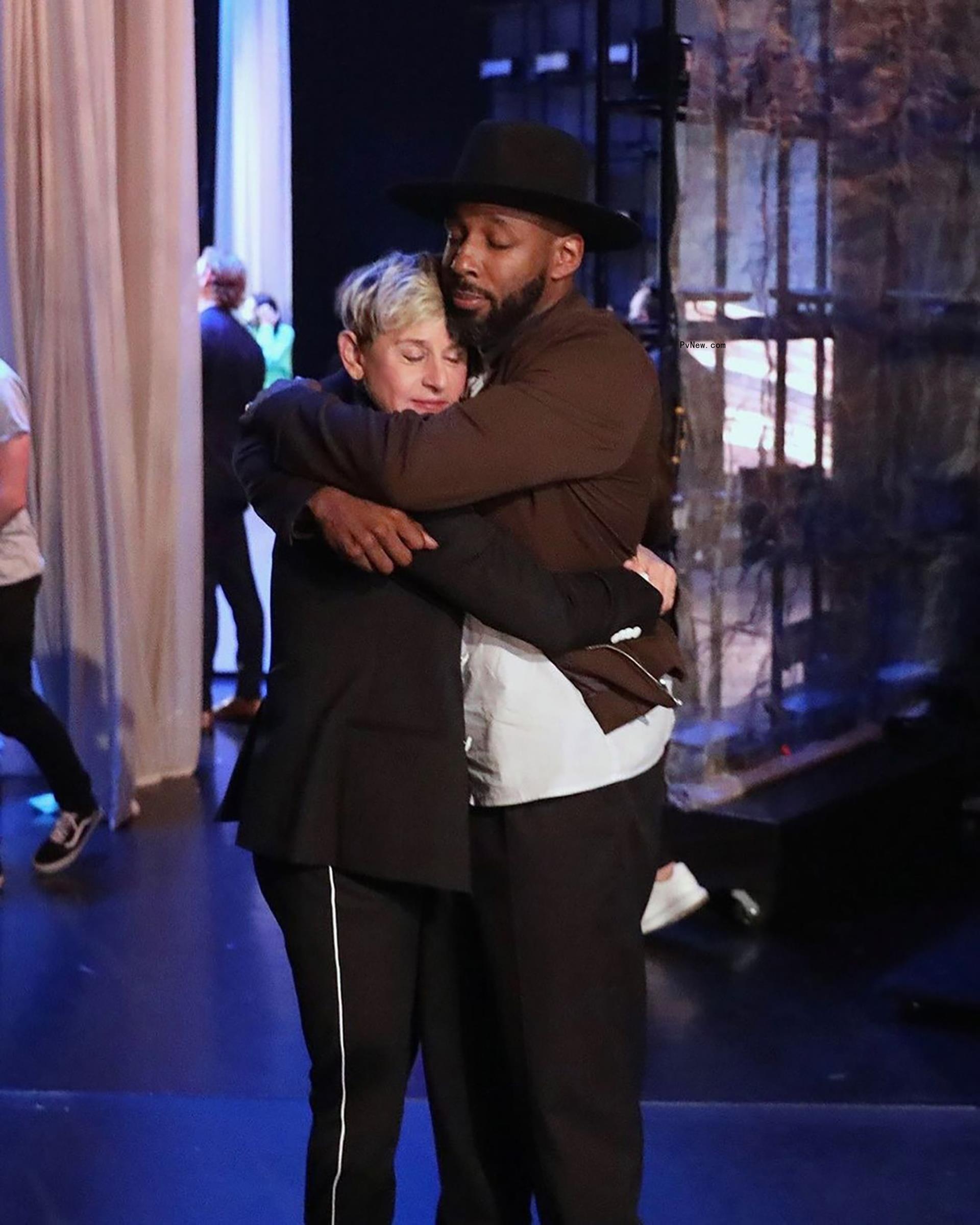 Ellen DeGeneres hugs Stephen 'tWitch