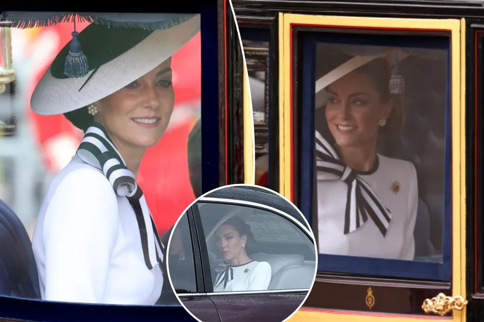 Kate Middleton beams on carriage ride with 3 kids during Trooping the Colour parade amid cancer battle