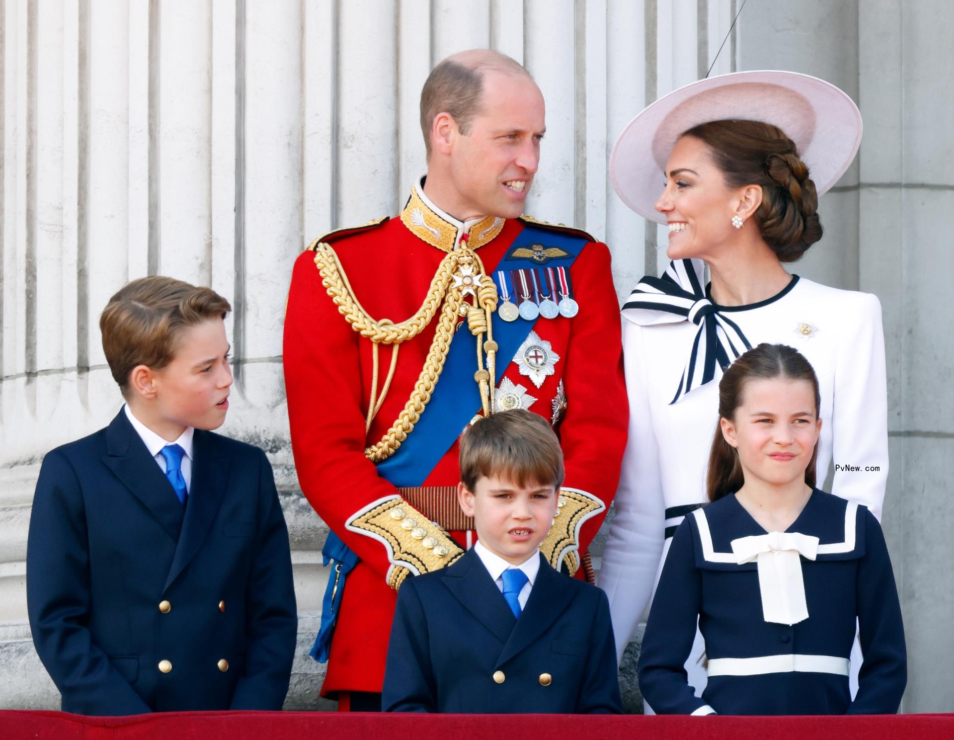 Prince William, Kate Middleton and their kids at the 2024 Trooping the Colour parade. 