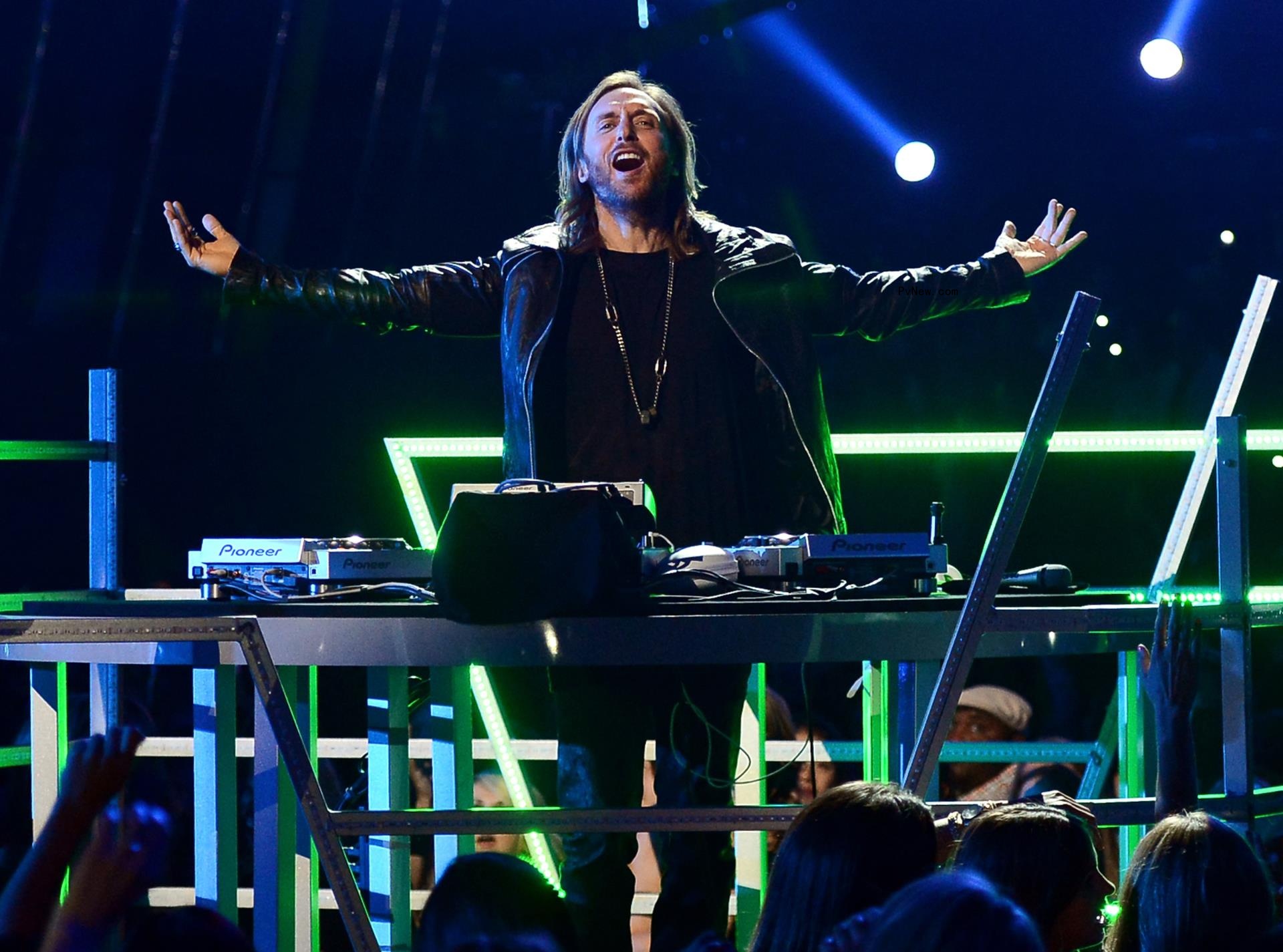 David Guetta onstage.