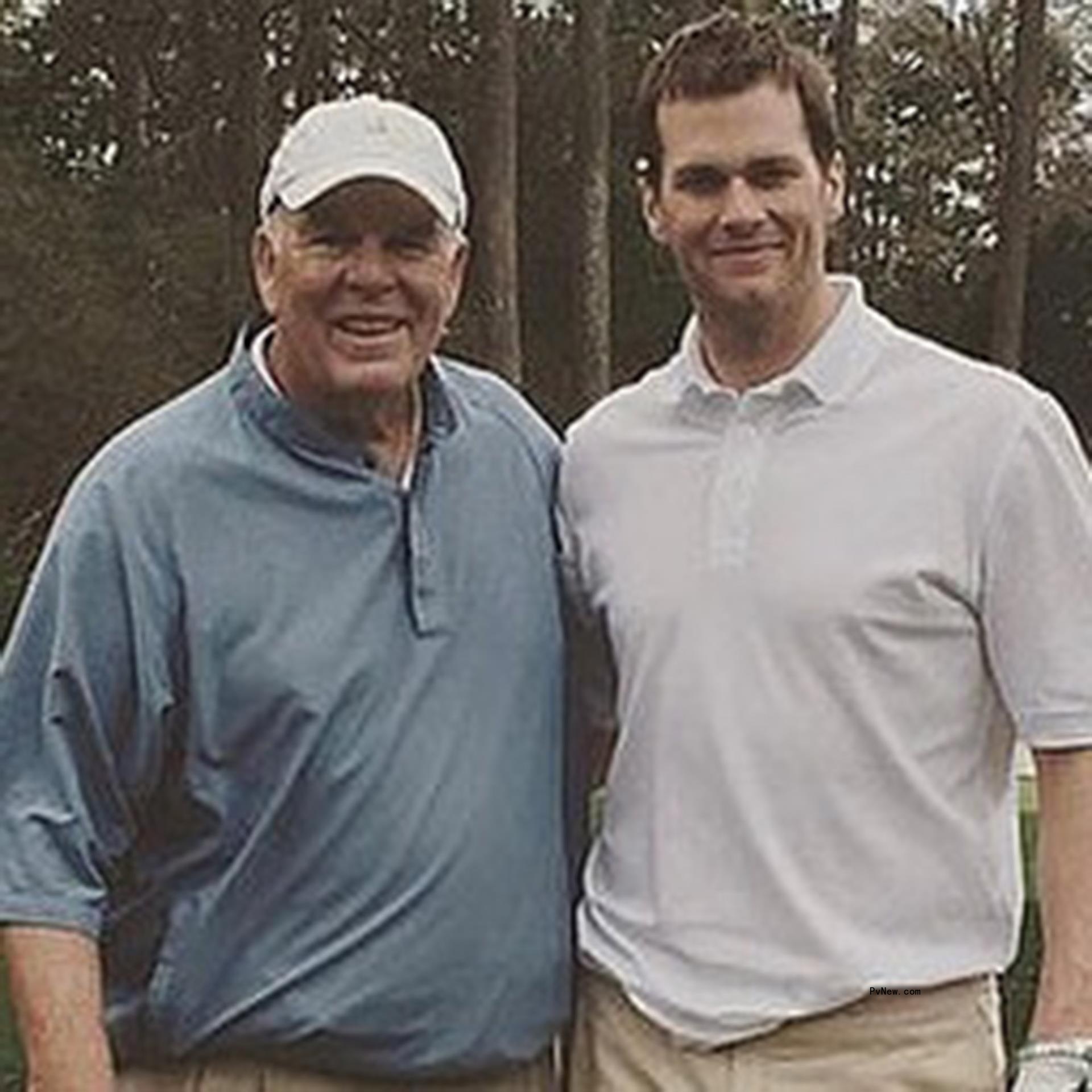 Tom Brady posing with his dad
