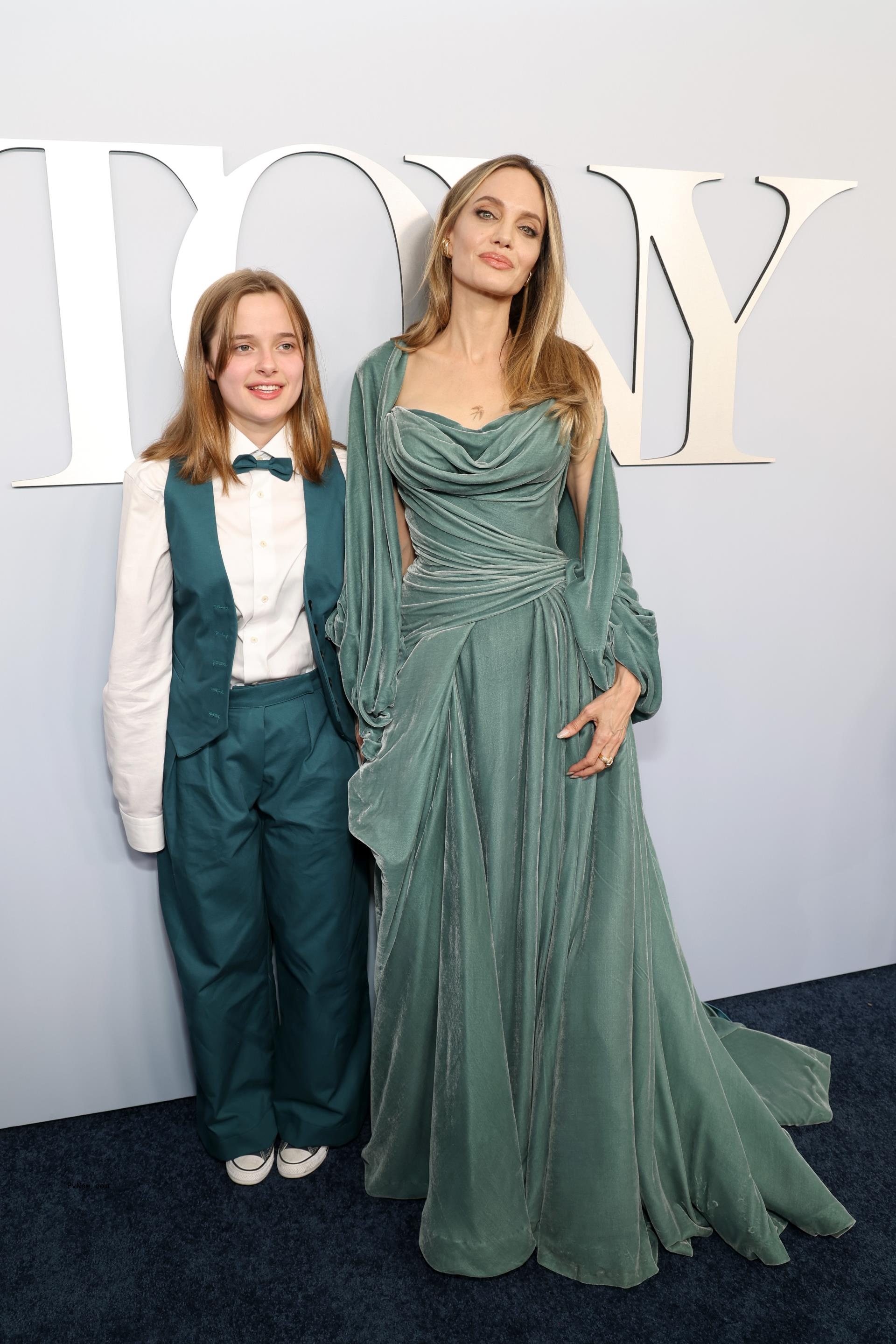 Angelina Jolie and Vivienne Jolie-Pitt at the 2024 Tony Awards