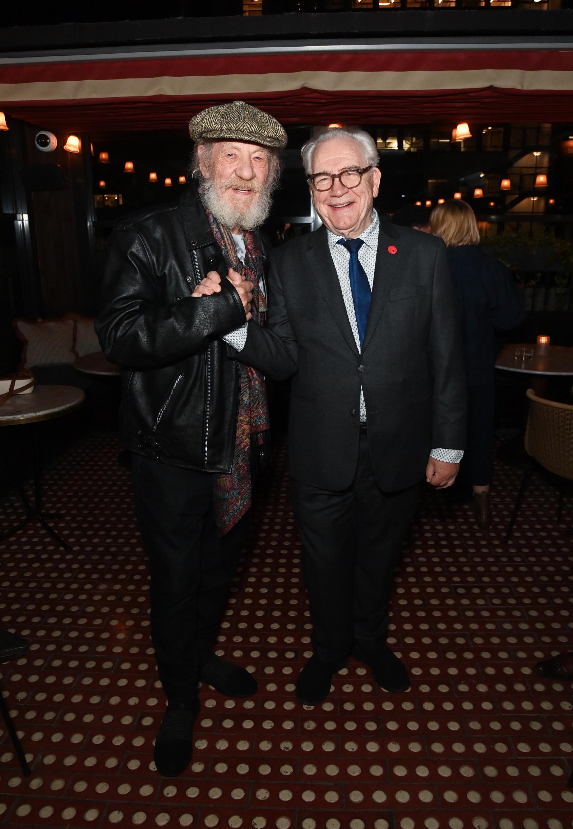 Sir Ian McKellen (L) and Brian Cox 