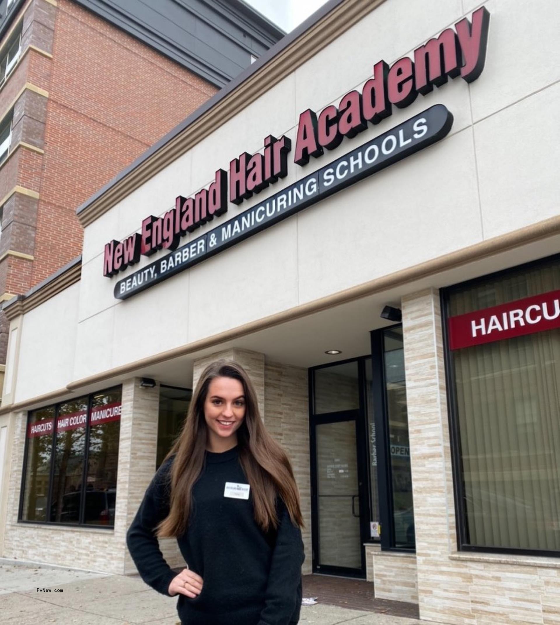 Jordon Hudson outside beauty school