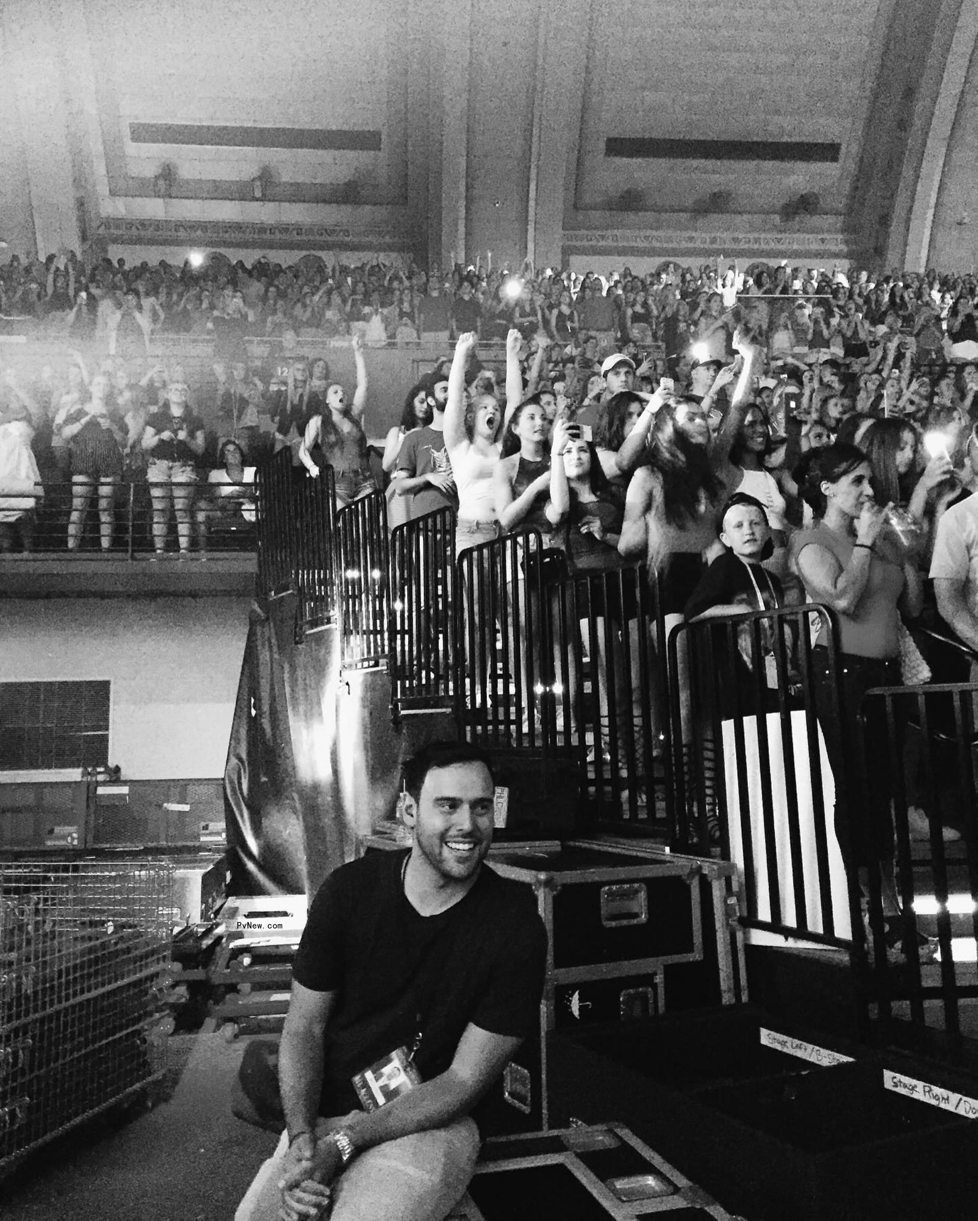 Scooter Braun at a concert. 