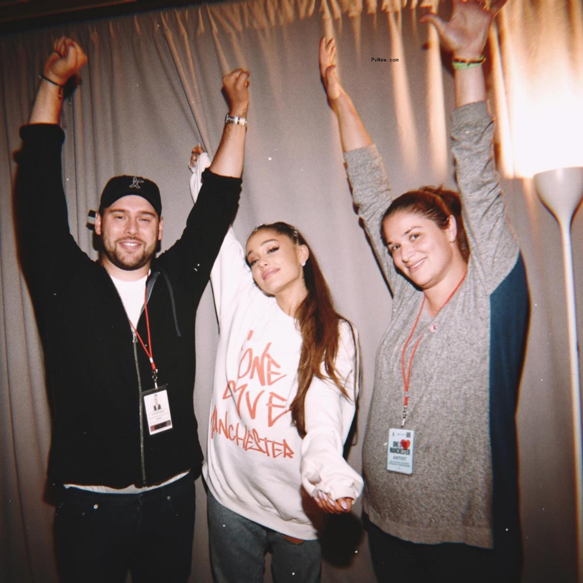 Scooter Braun and Ariana Grande. 