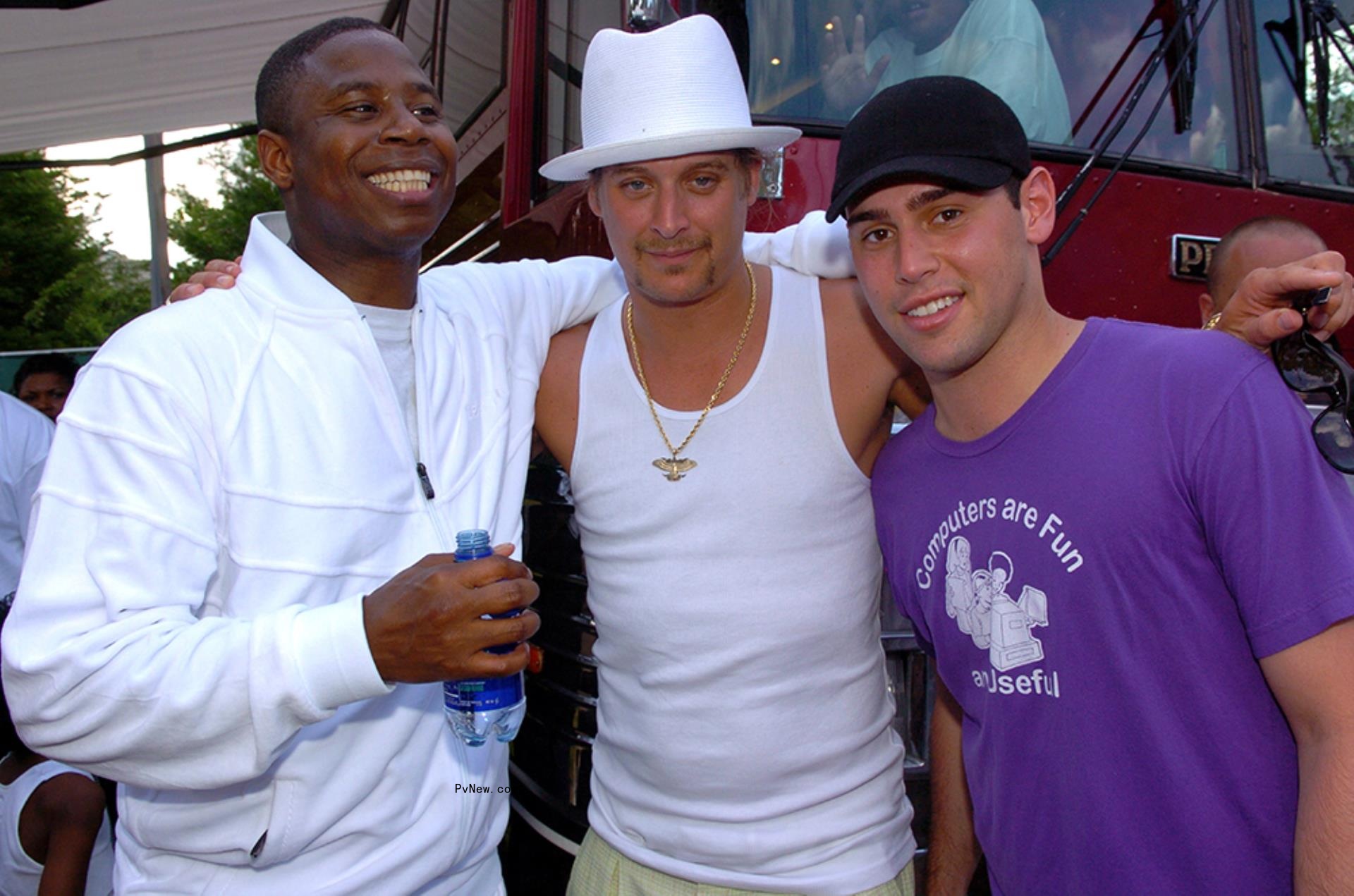 Doug E. Fresh, Kd Rock and Scooter Braun in a throwback photo. 