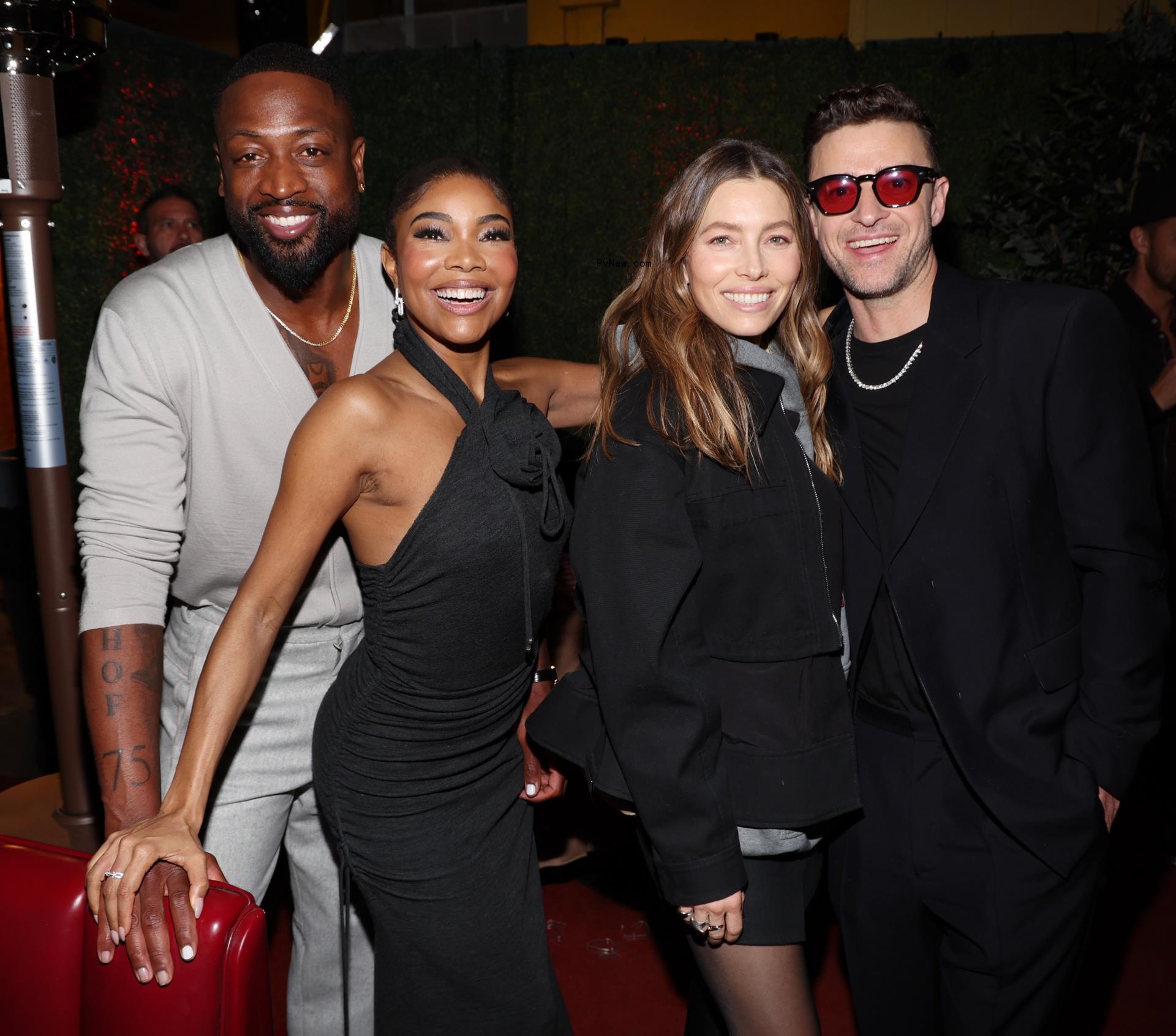 Dwyane Wade, Gabrielle Unio<i></i>n, Jessica Biel and Justin Timberlake in 2024.