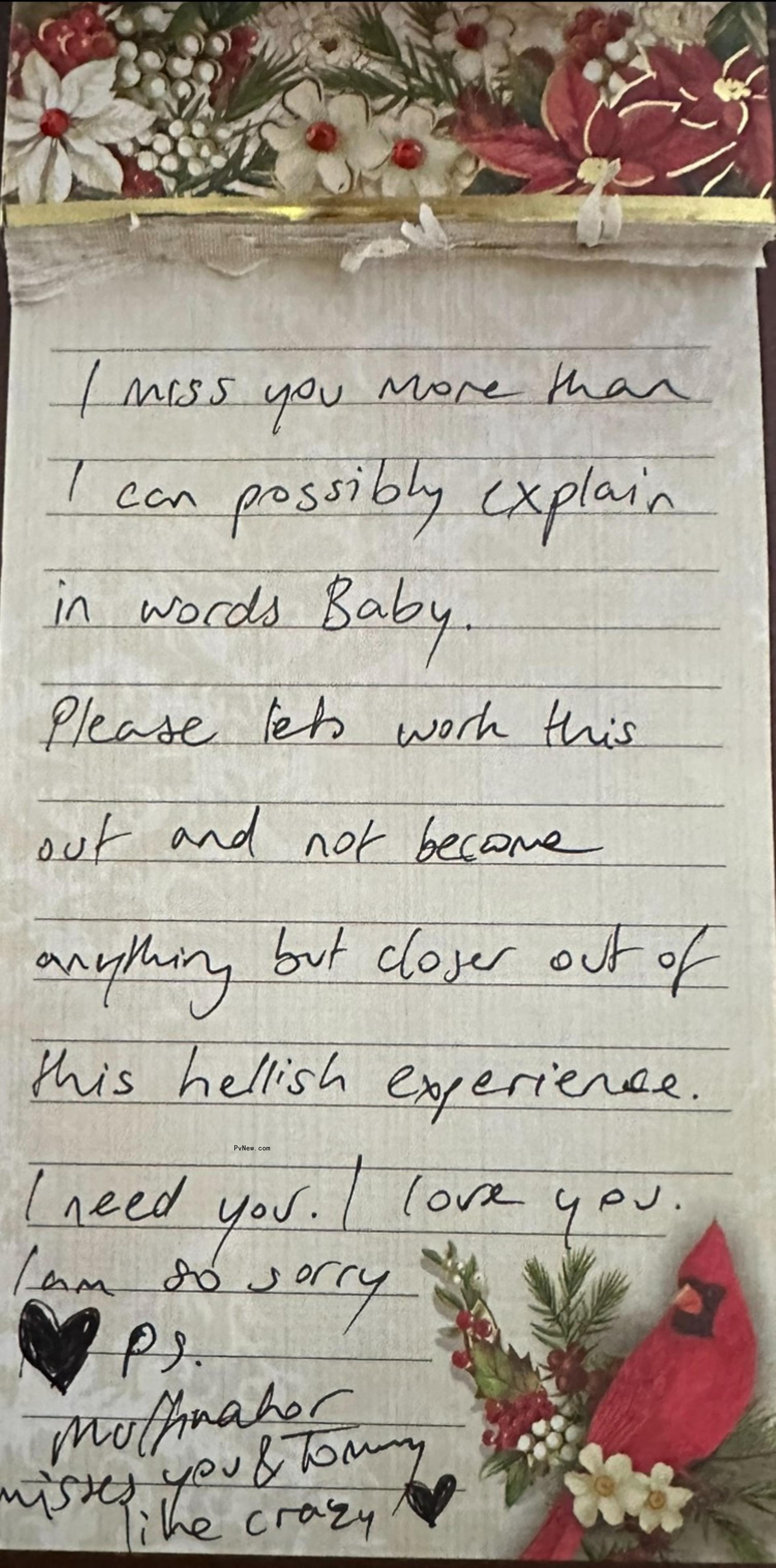 Handwritten note