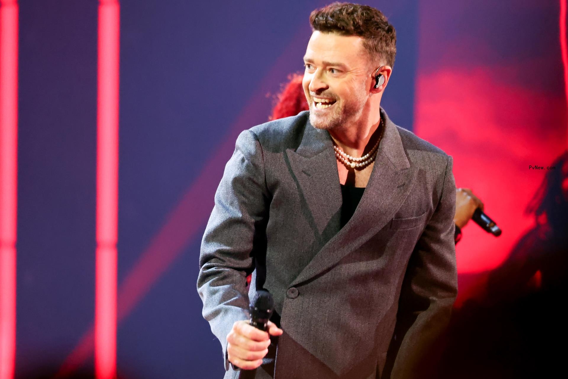 Justin Timberlake performing.
