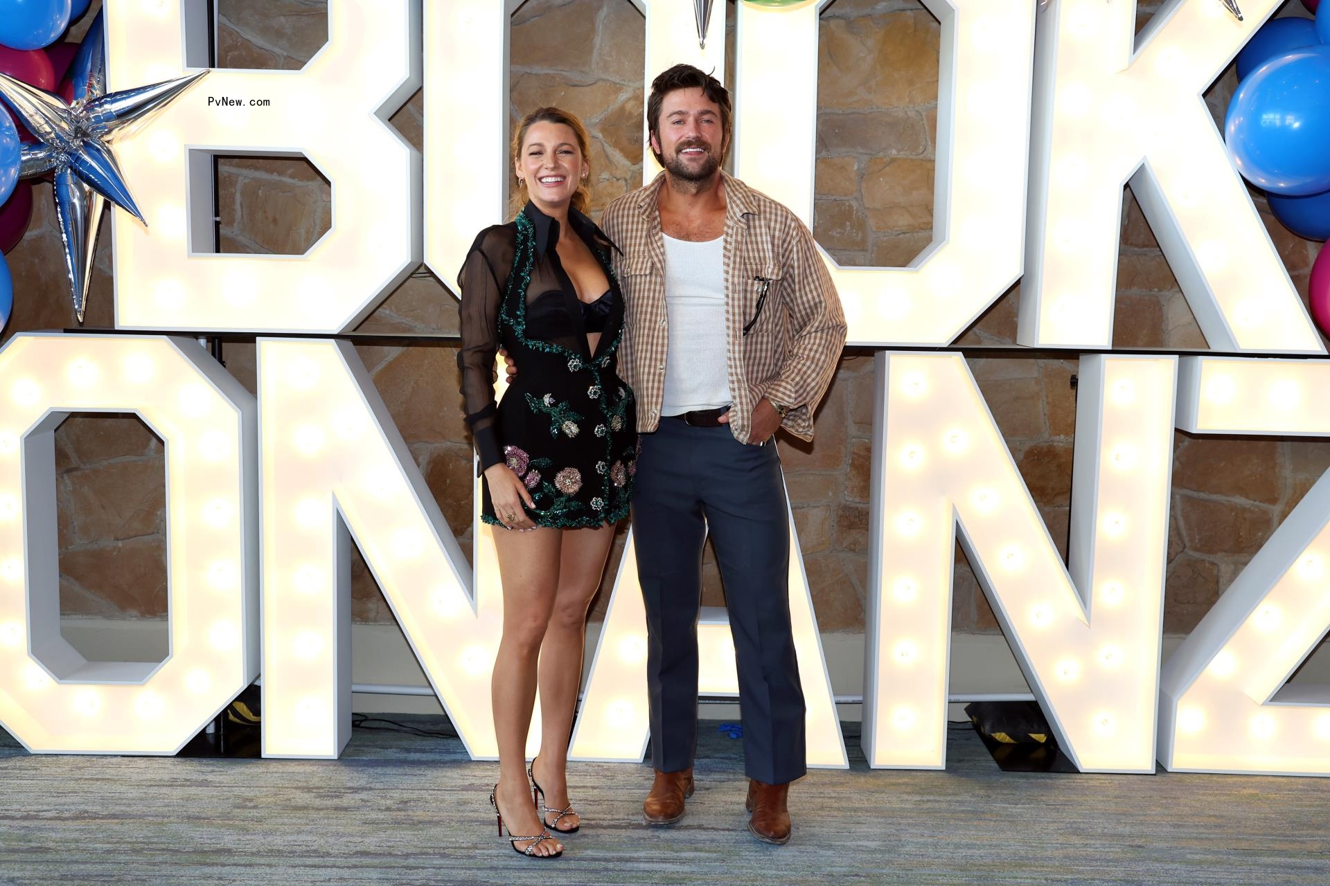 Blake Lively and Brandon Sklenar.