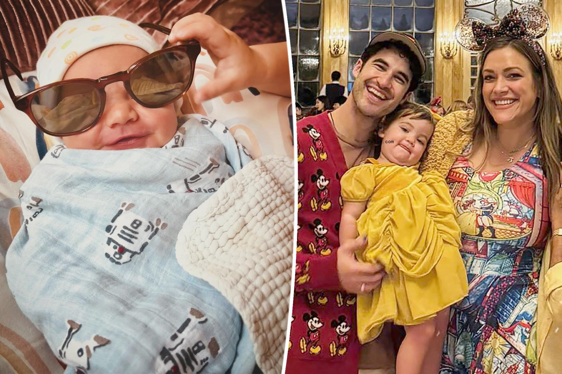 Darren Criss, Mia Swier and kids