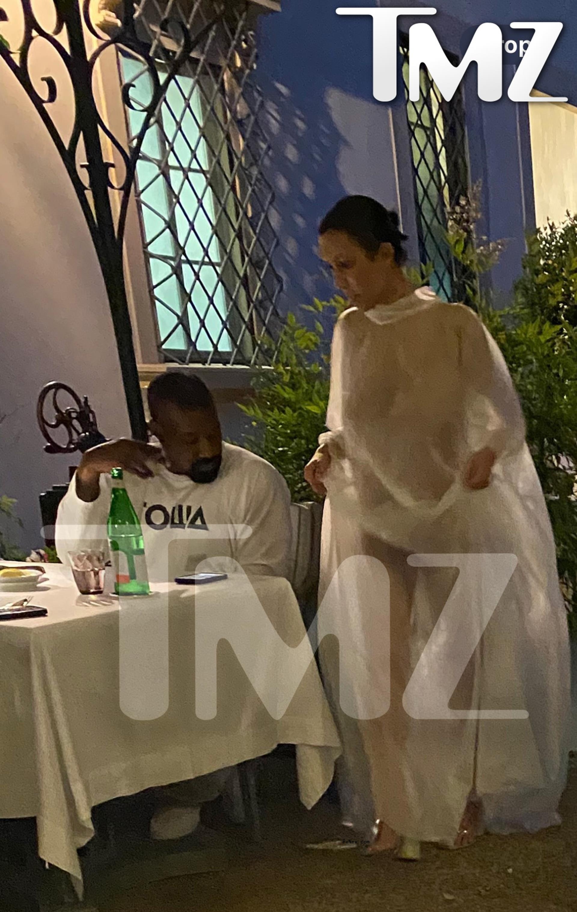 Bianca Censori and Kanye West.