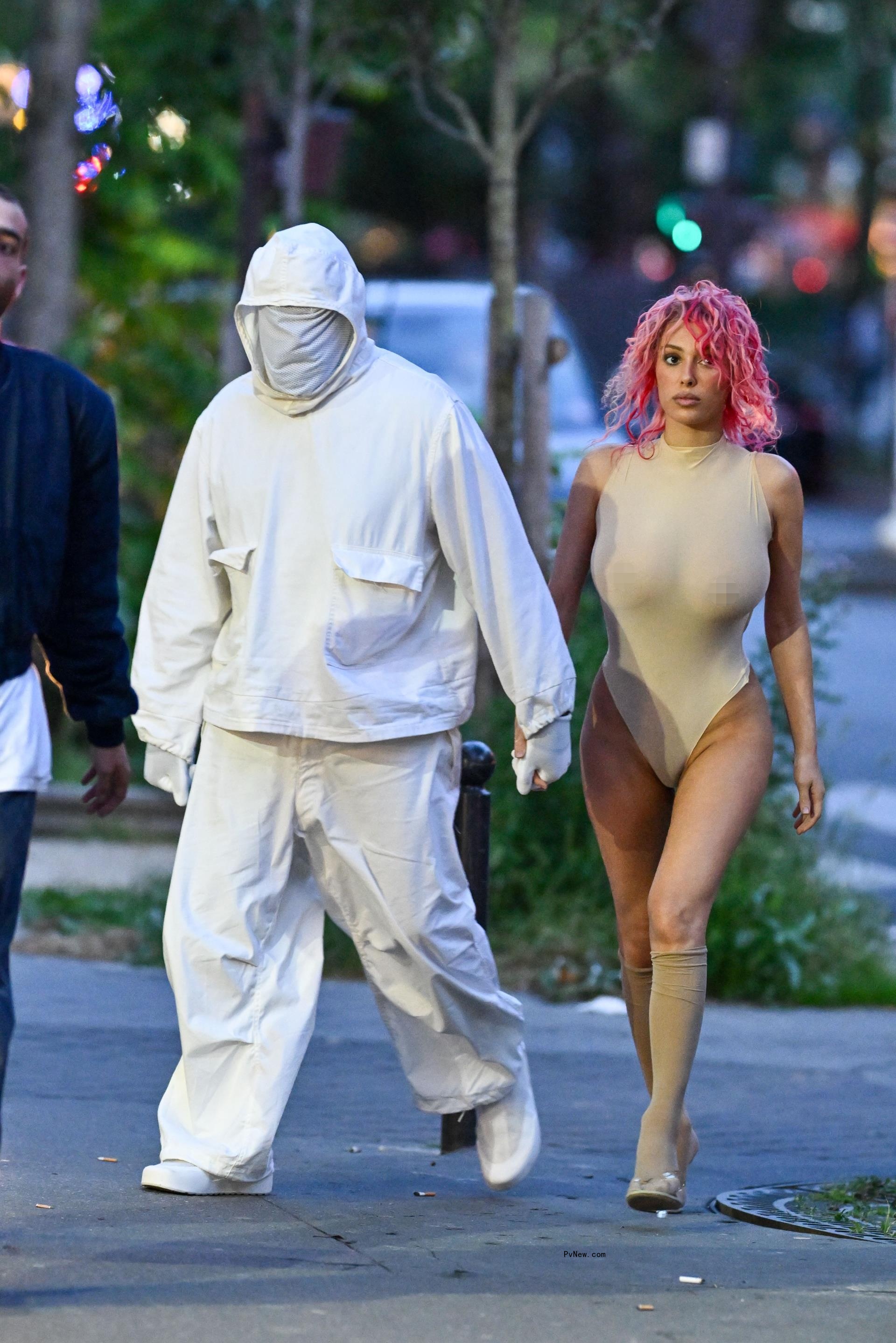 Bianca Censori and Kanye West.