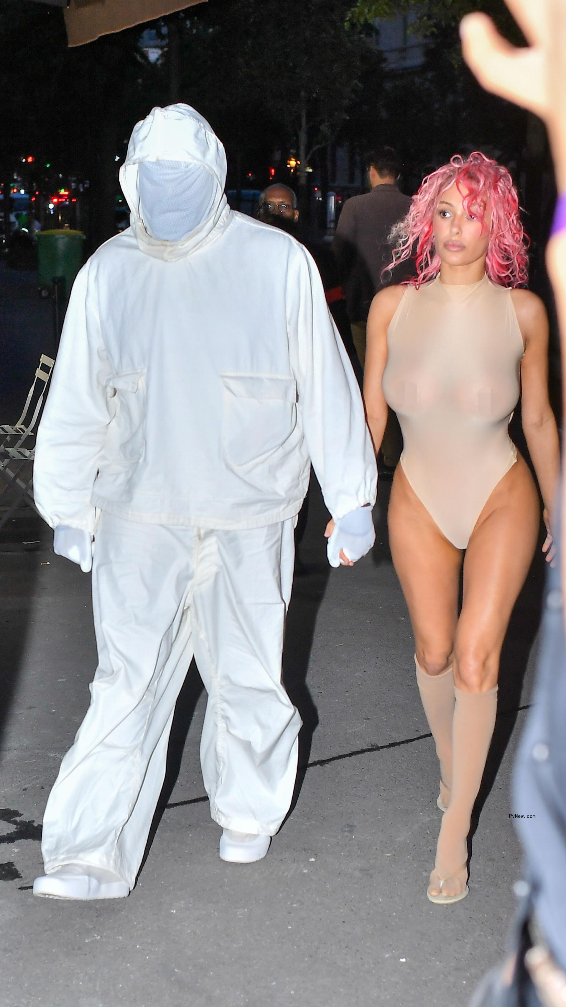 Bianca Censori and Kanye West.