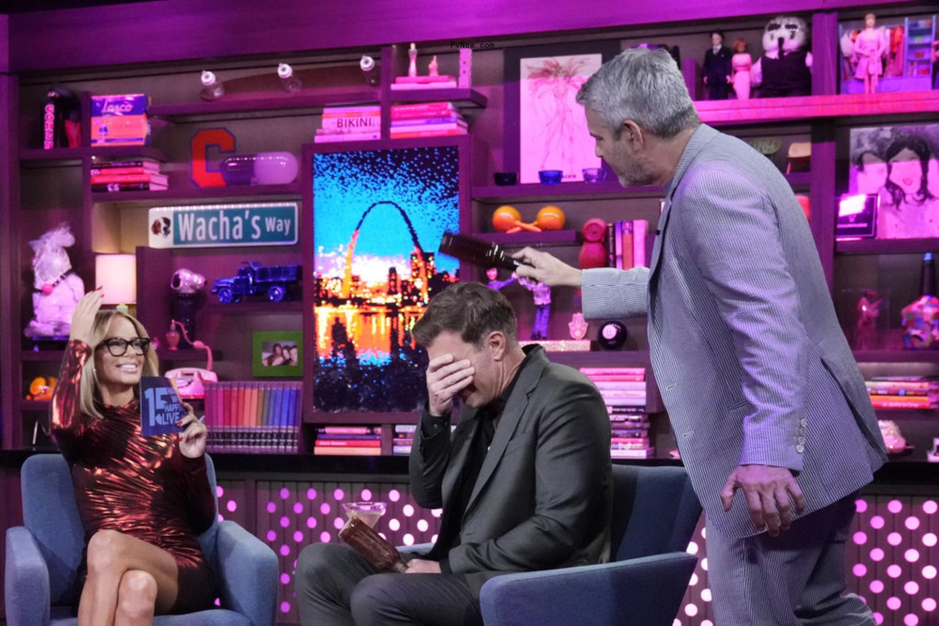 Andy Cohen, Jeff Lewis and Caroline Stanbury on 