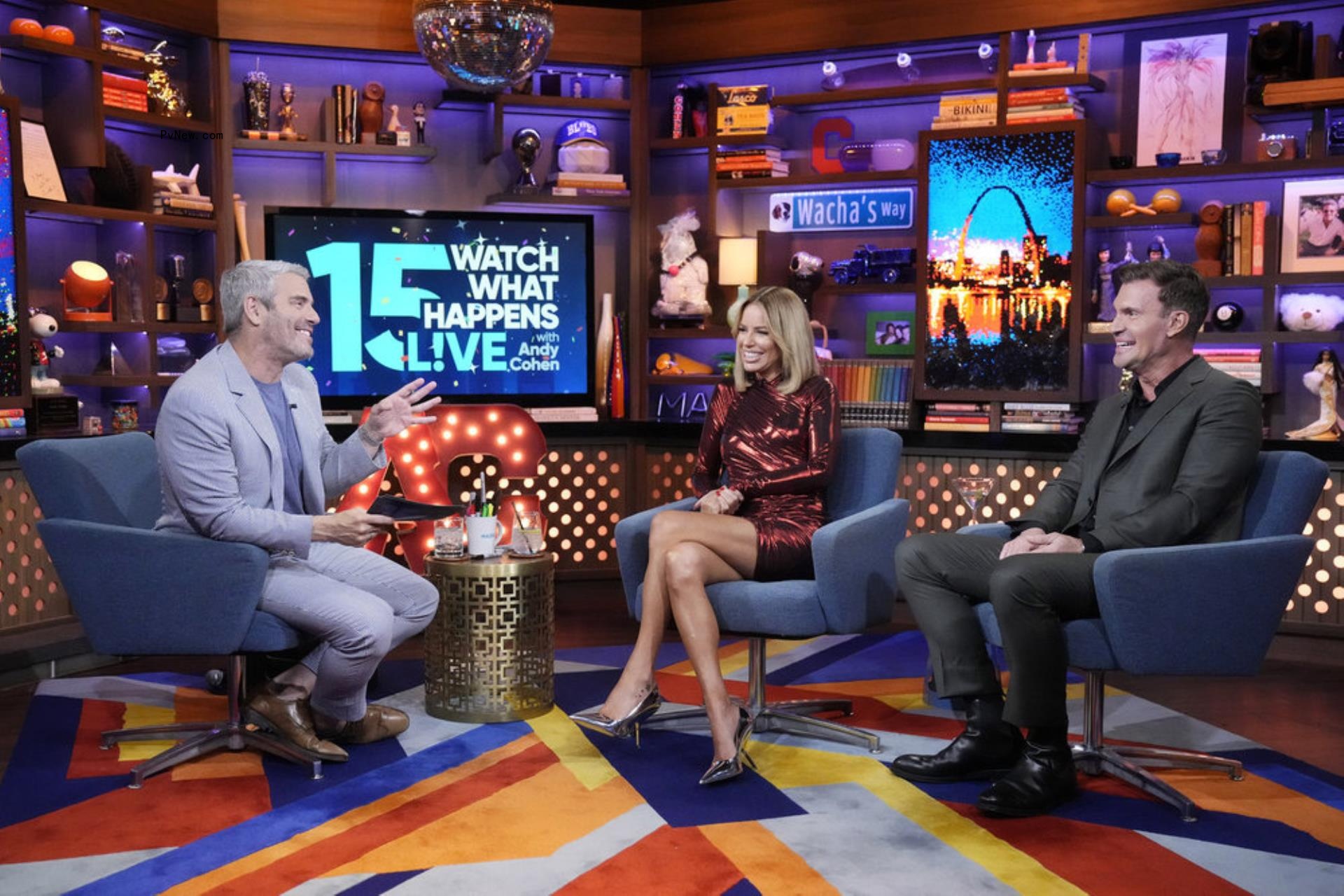 Andy Cohen, Jeff Lewis and Caroline Stanbury on 
