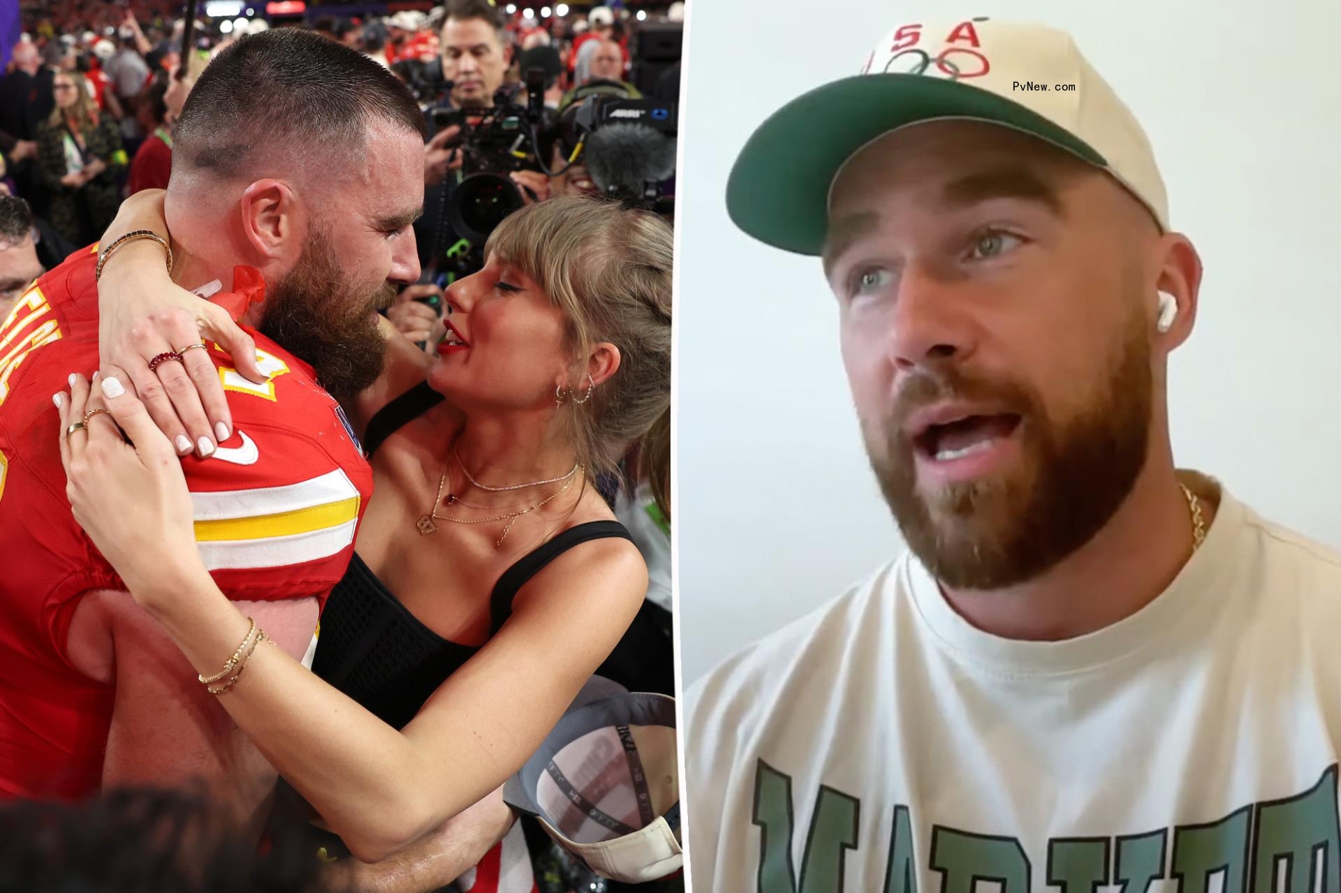Travis Kelce and Taylor Swift split with him on