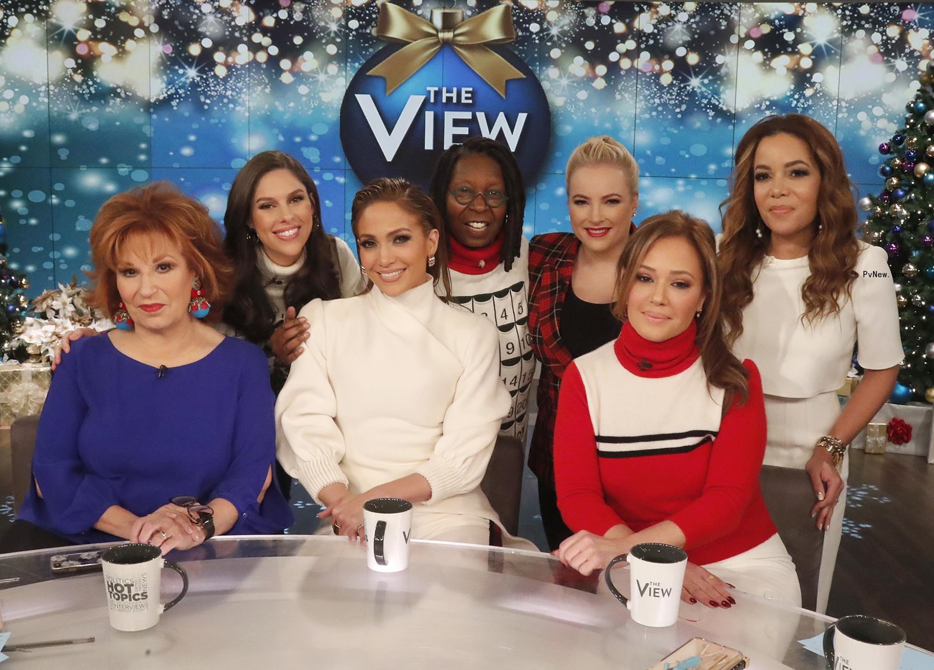 Joy Behar, Abby Huntsman, Jennifer Lopez, Whoopi Goldberg, Meghan McCain, Leah Remini and Sunny Hostin