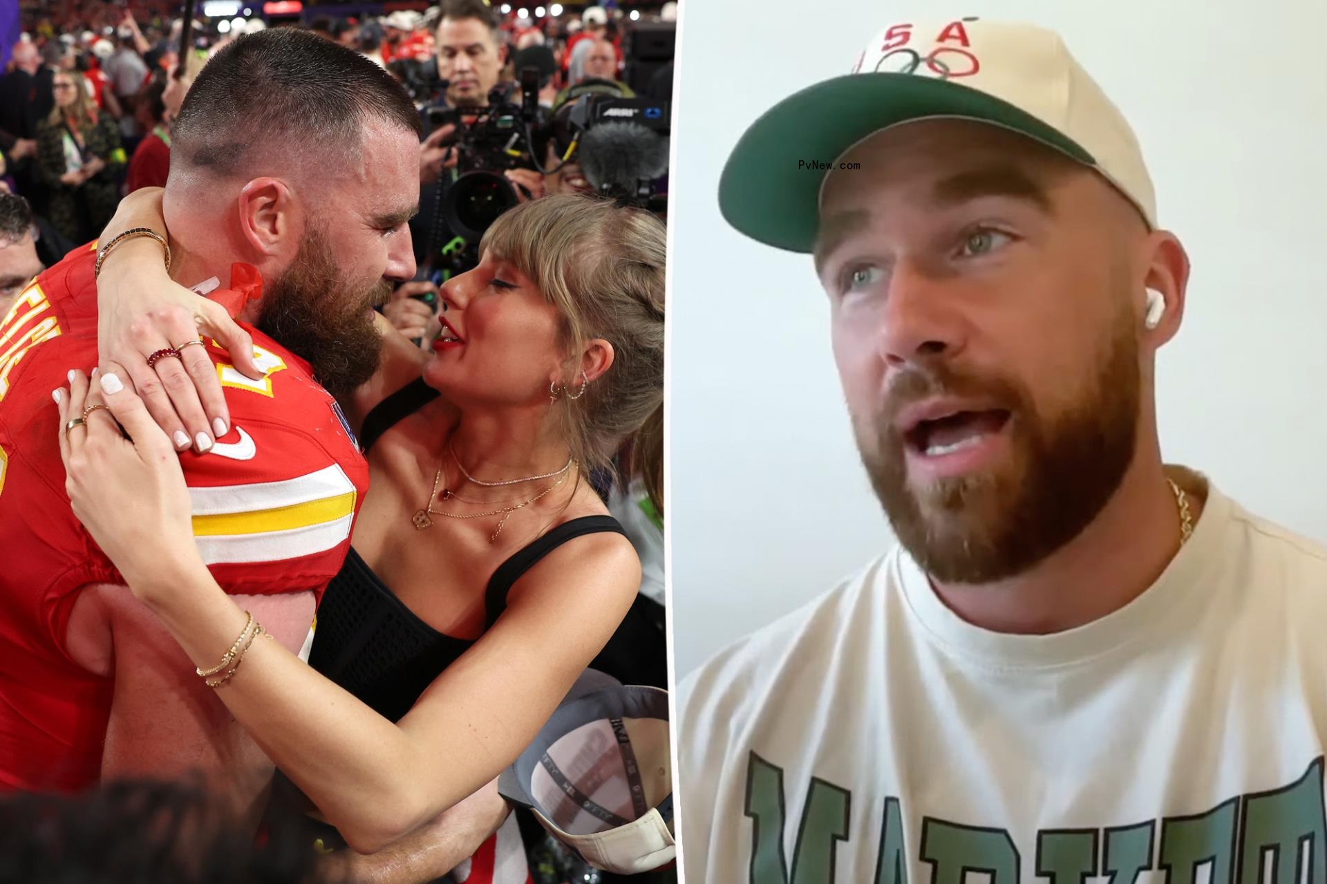 Travis Kelce and Taylor Swift split with him on