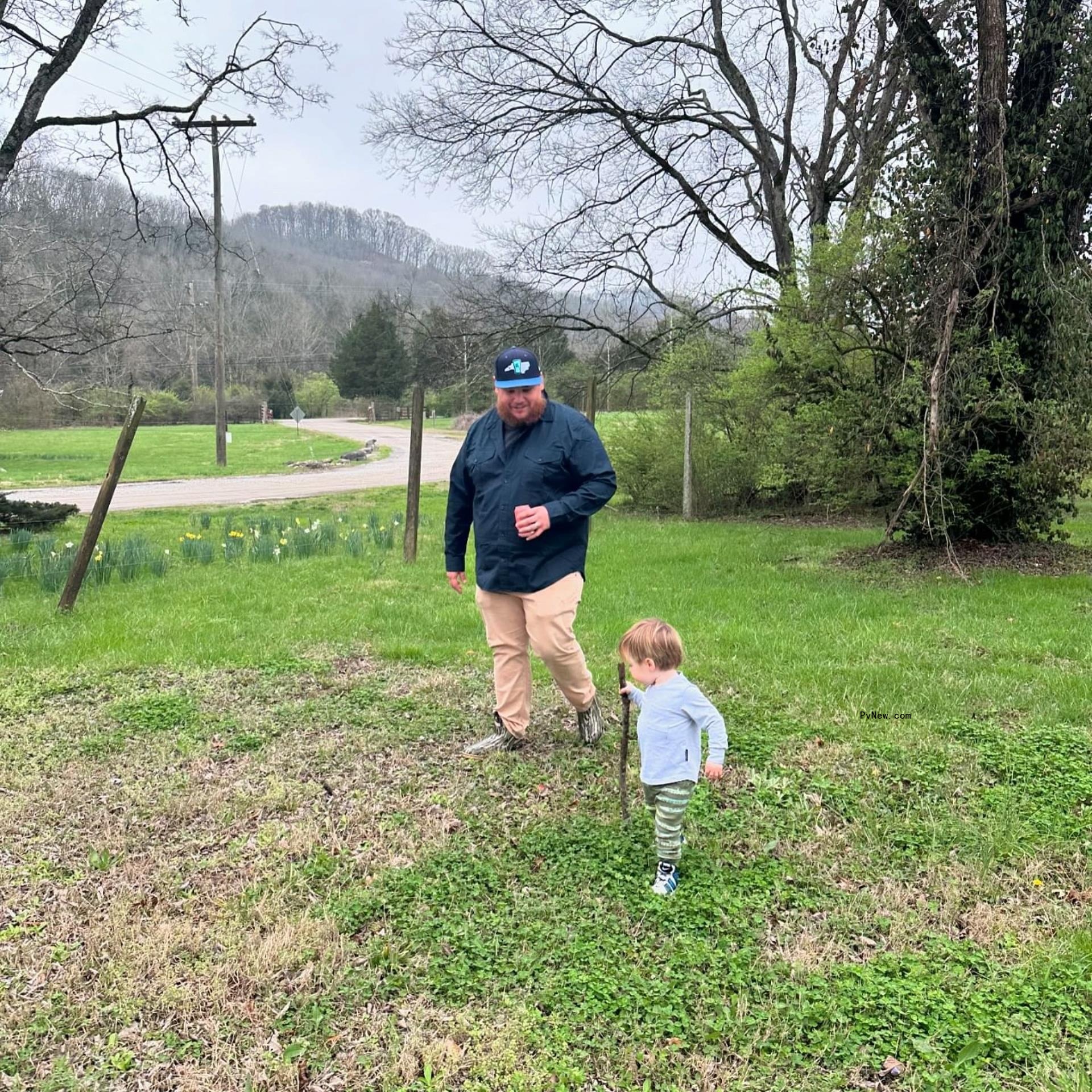 Luke Combs and son