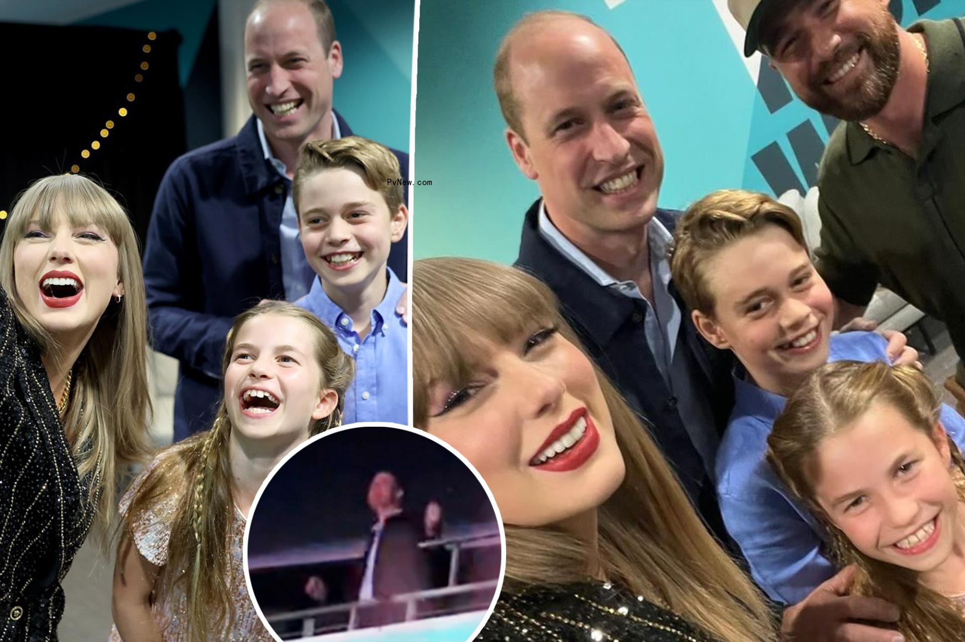 Prince William dances to ‘Shake It Off’ at Taylor Swift’s Eras Tour in Lo<i></i>ndon with Prince George, Princess Charlotte