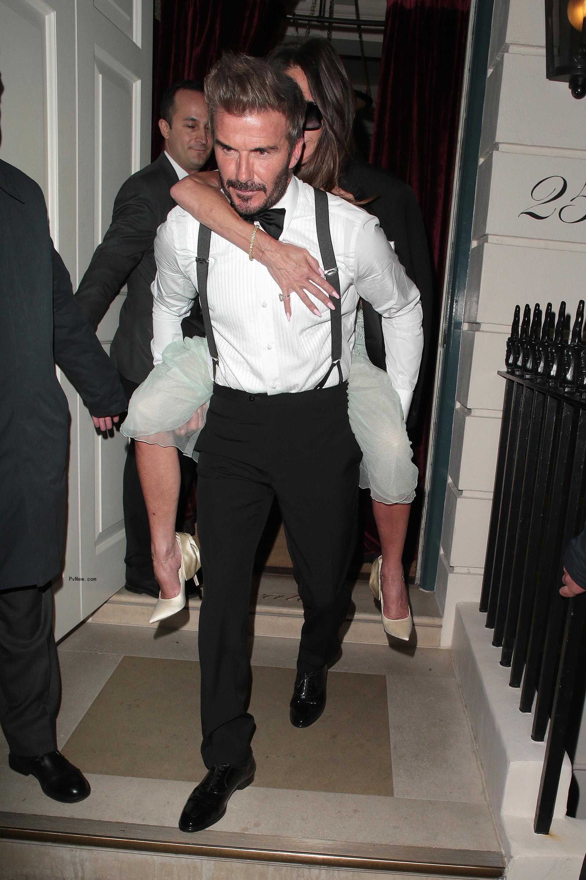 David Beckham and Victoria Beckham arrive at Westminster Abbey on April 29, 2011 in London.