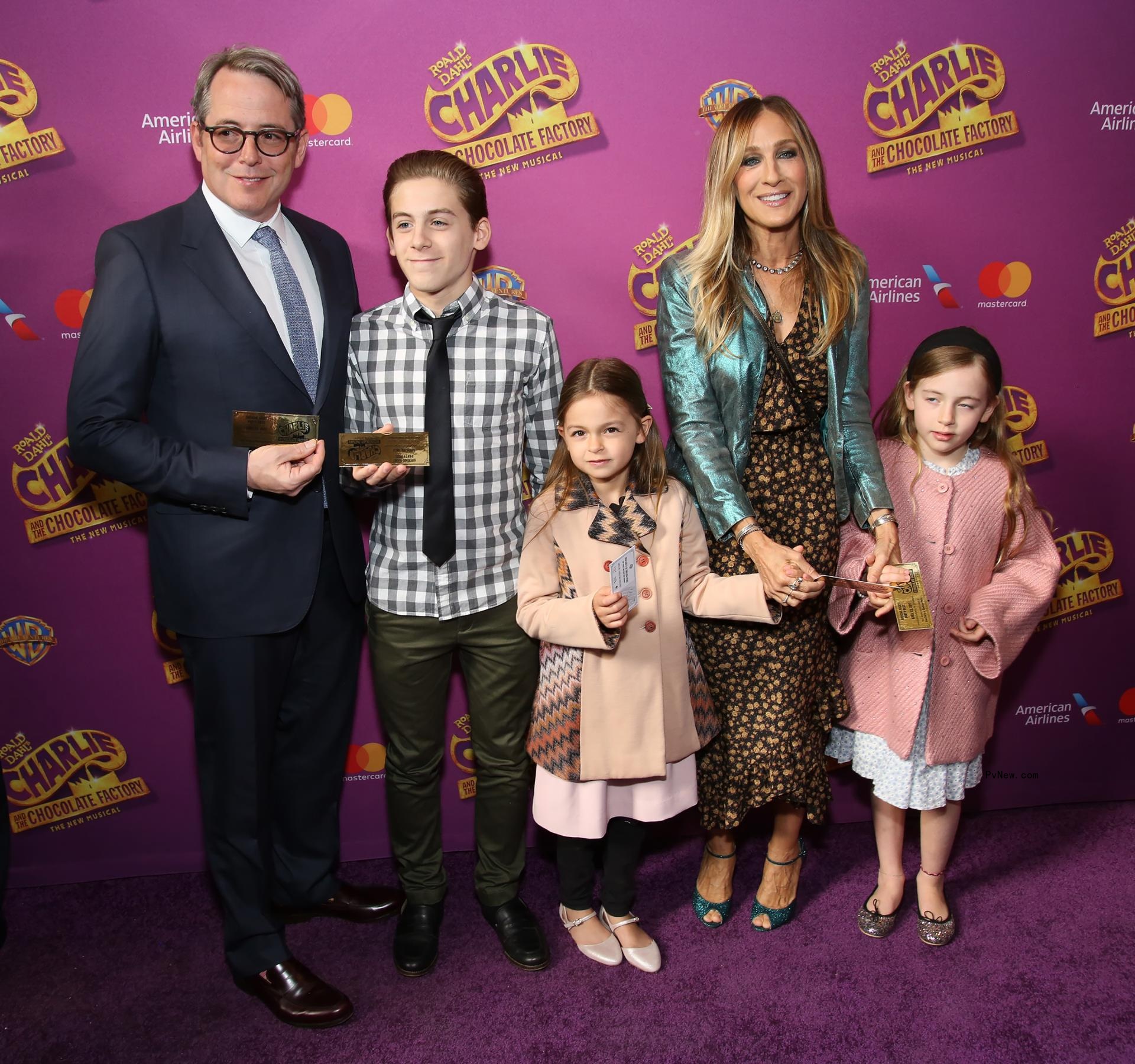 Sarah Jessica Parker, Matthew Broderick, son and twin daughters