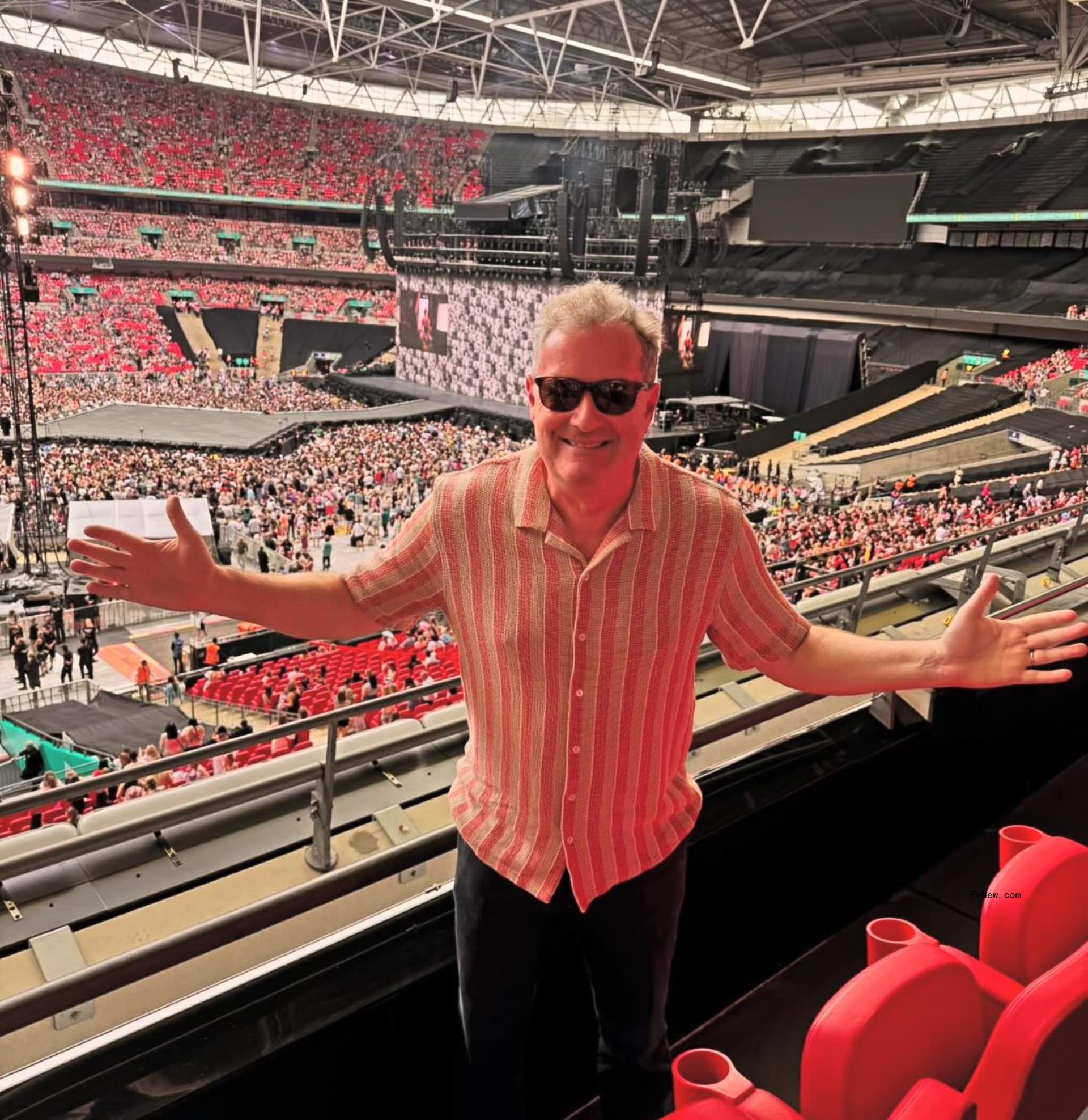 Piers Morgan at the Taylor Swift Eras tour in Lo<i></i>ndon
