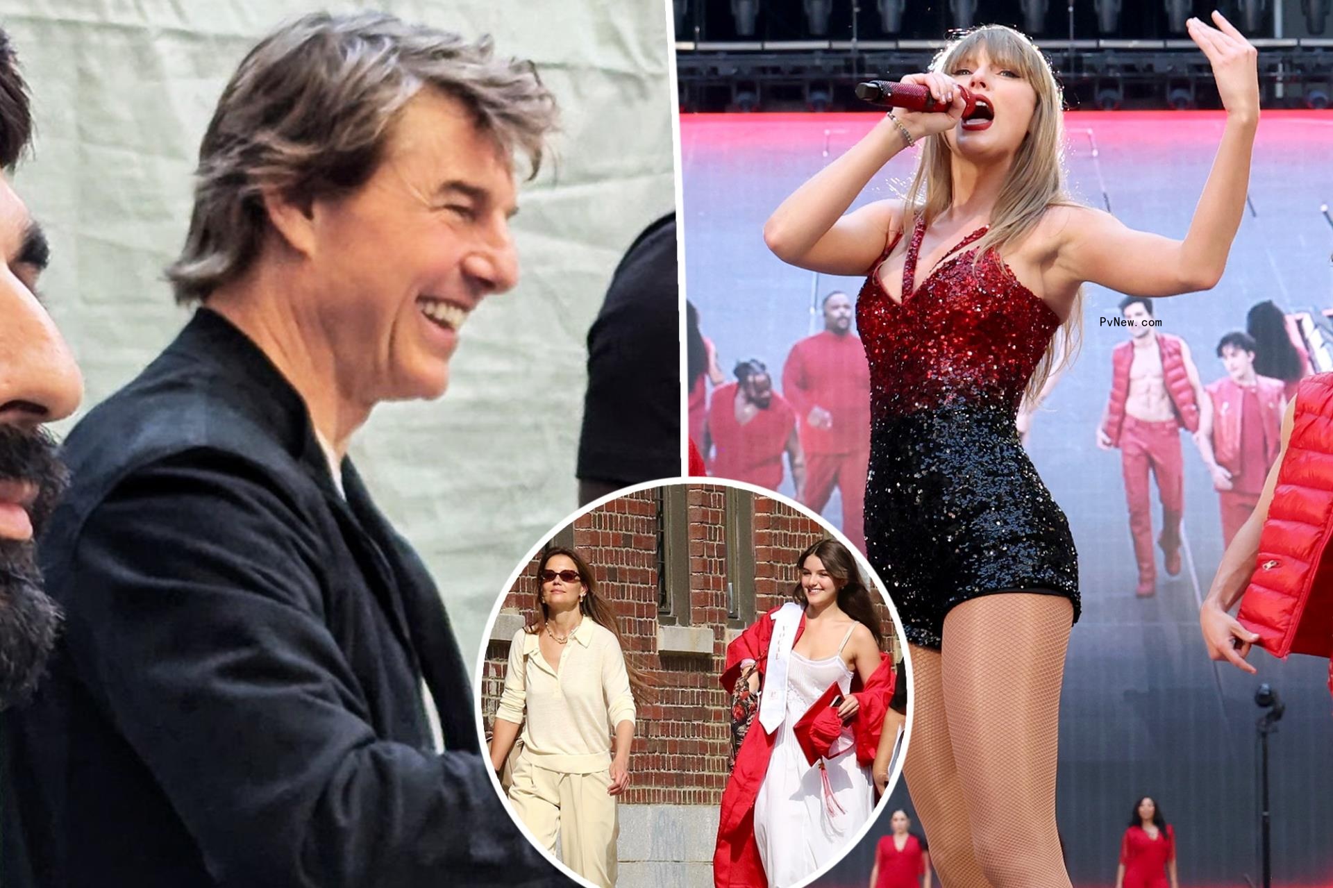 Tom Cruise attends Taylor Swift’s Eras Tour in Lo<i></i>ndon after skipping daughter Suri’s high school graduation