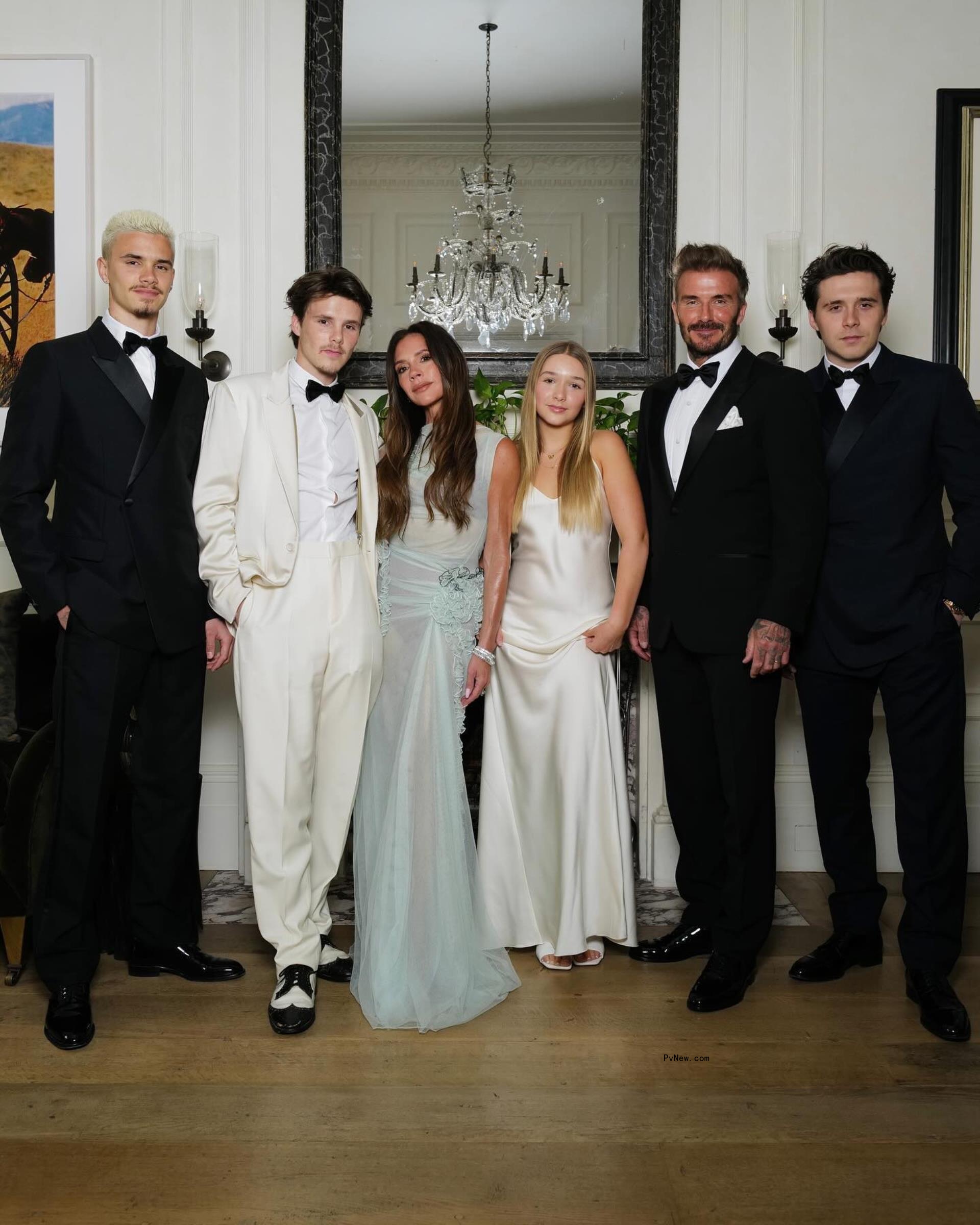 david and victoria beckham with their kids