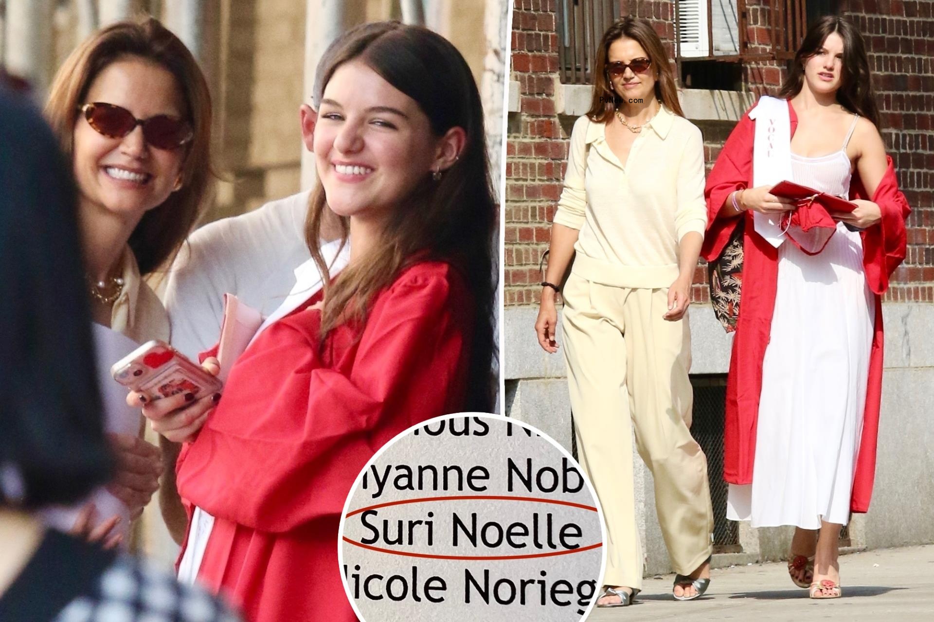 Suri Cruise celebrates high school graduation with mom Katie Holmes, dro<i></i>ps dad Tom’s last name at ceremony