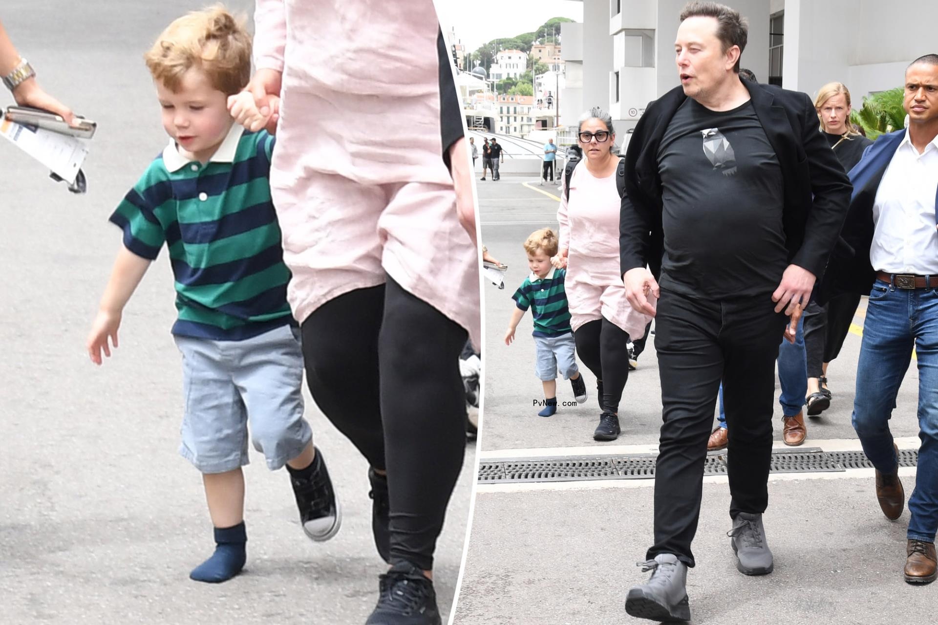 Elon Musk and son