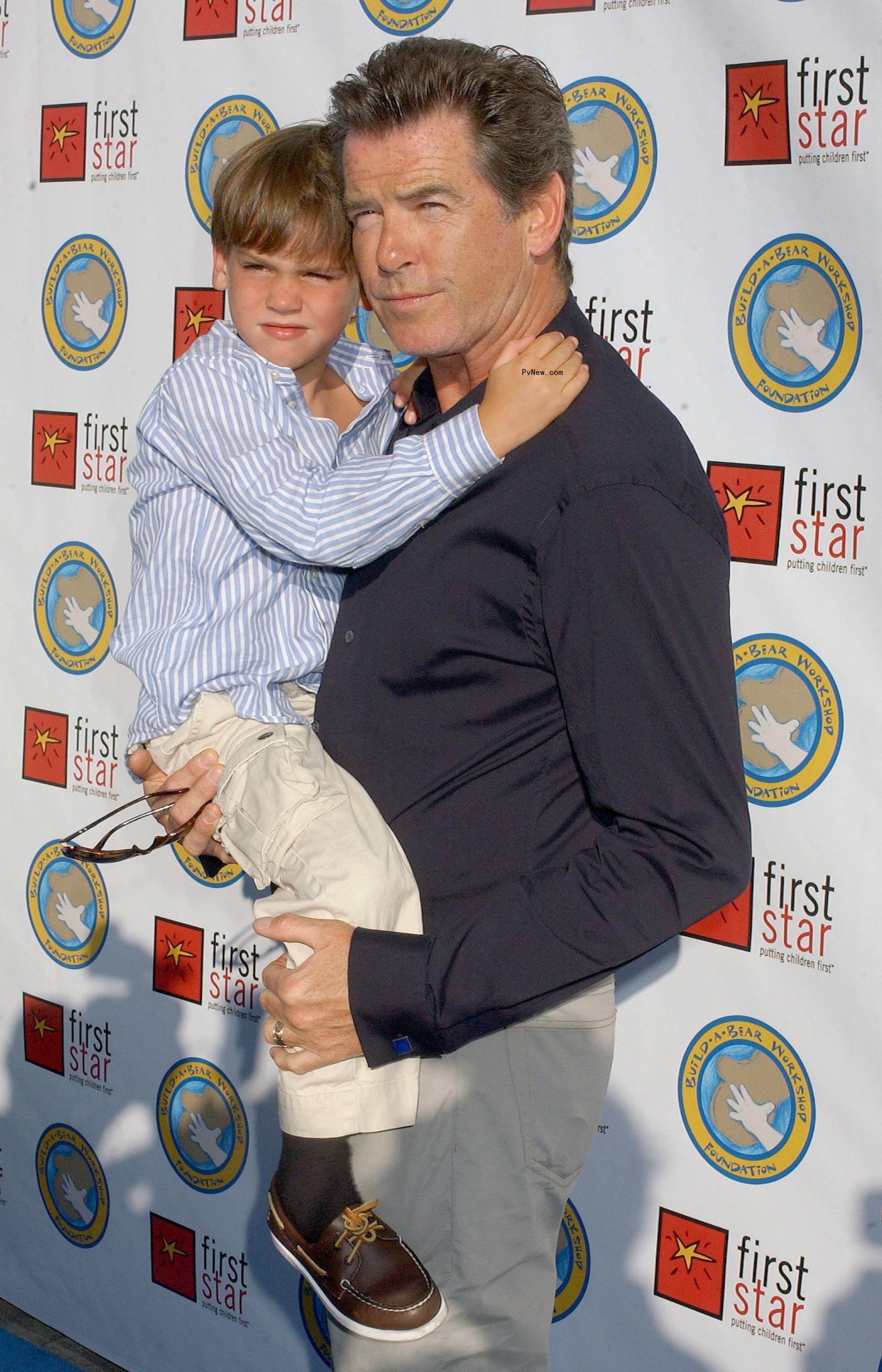 Pierce Brosnan and son