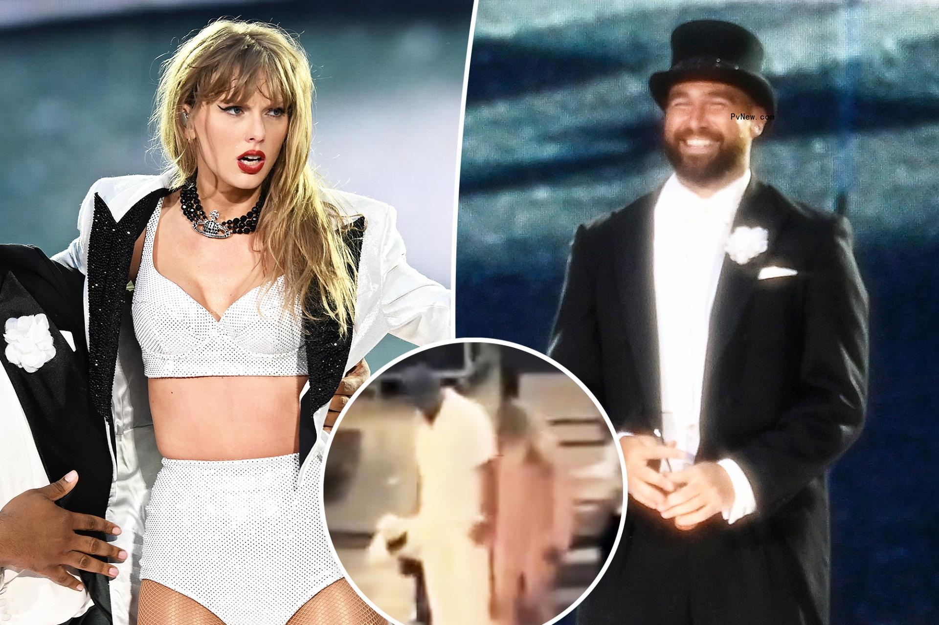 Taylor Swift and Travis Kelce leave Lo<i></i>ndon Eras Tour show hand-in-hand after o<i></i>nstage surprise