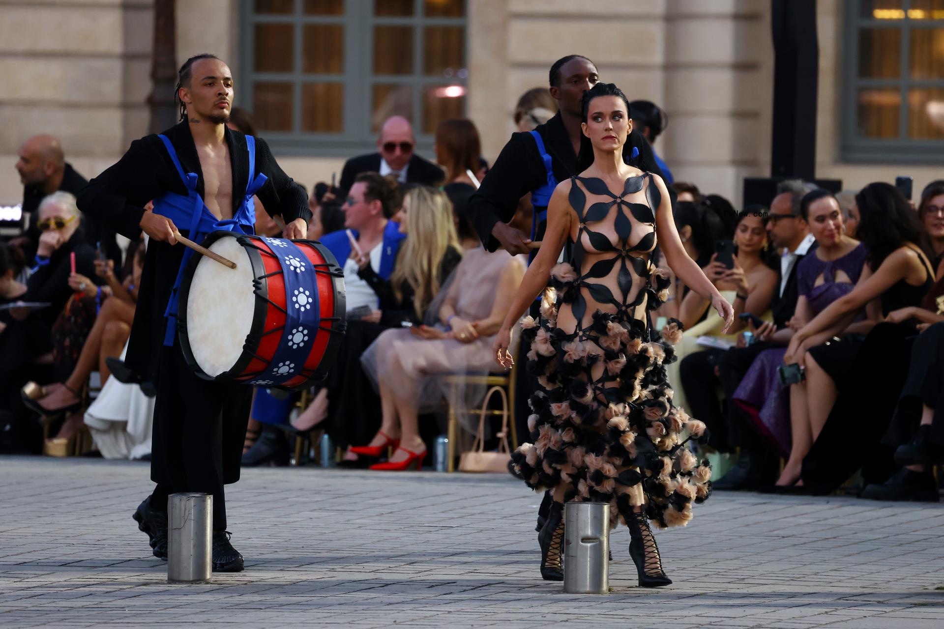 Katy Perry walks the runway at Vogue World: Paris wearing a cutout dress