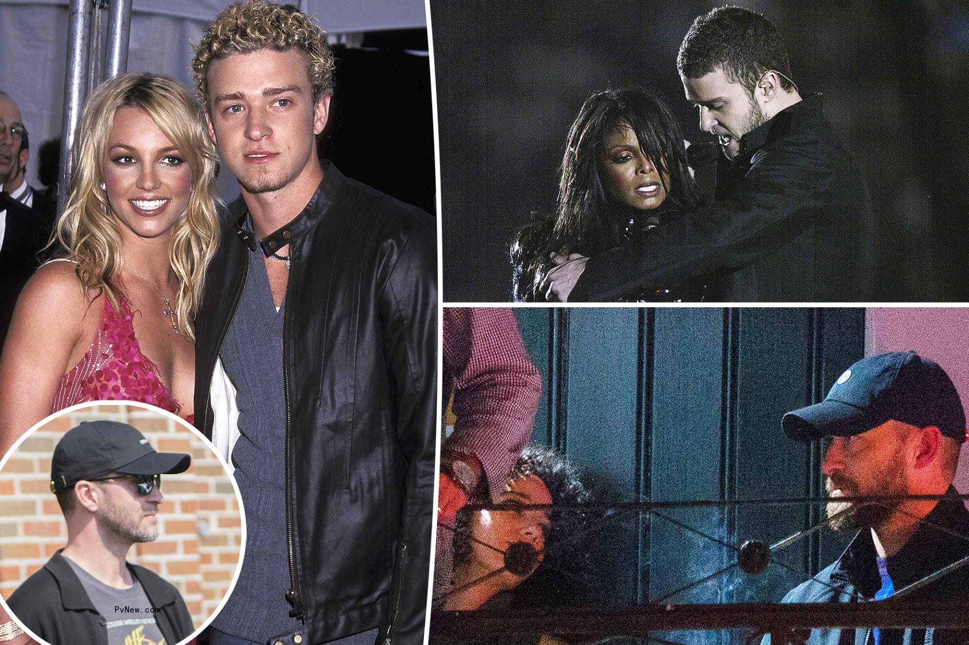 Justin Timberlake split image.