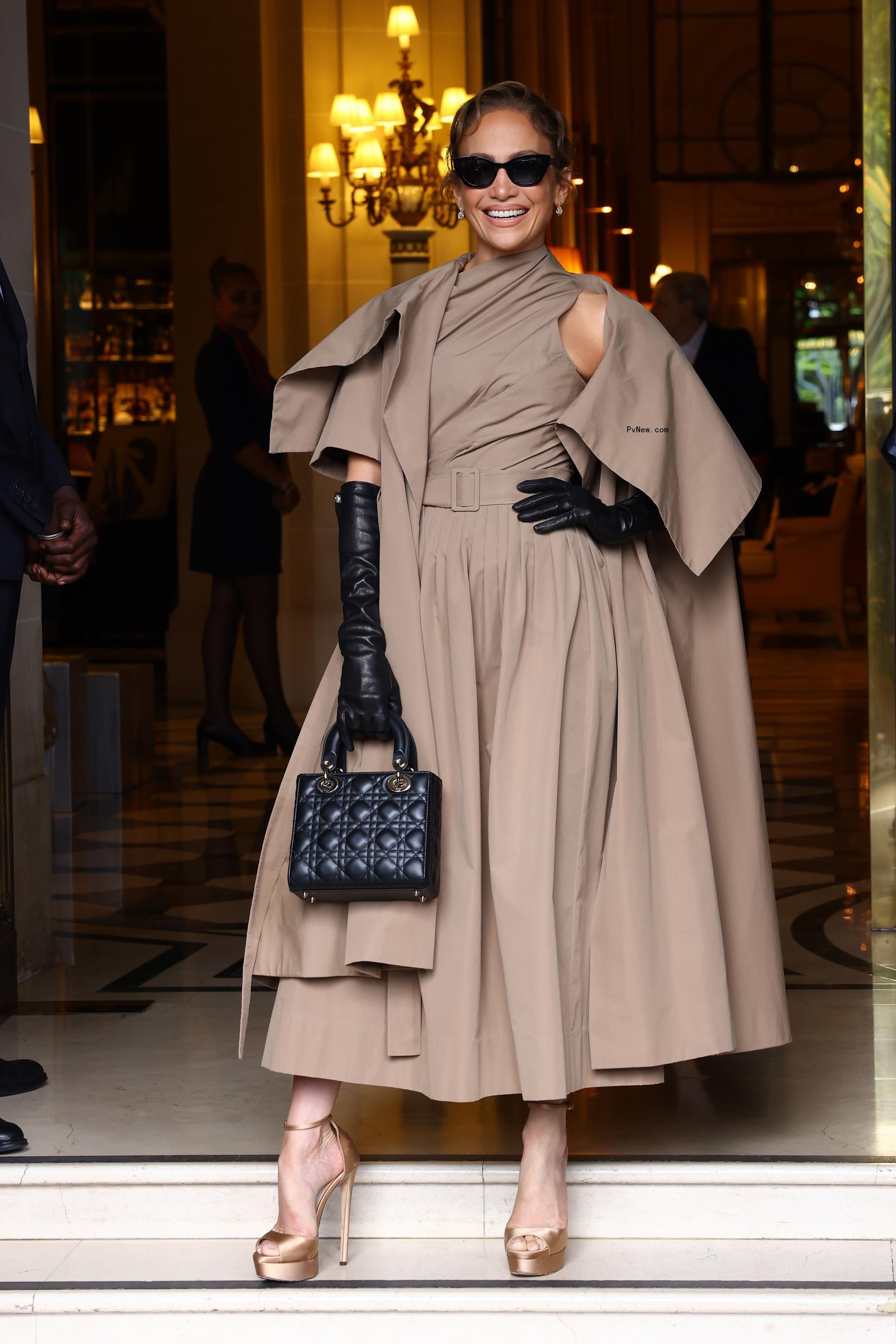 Jennifer Lopez at the Dior show in Paris.