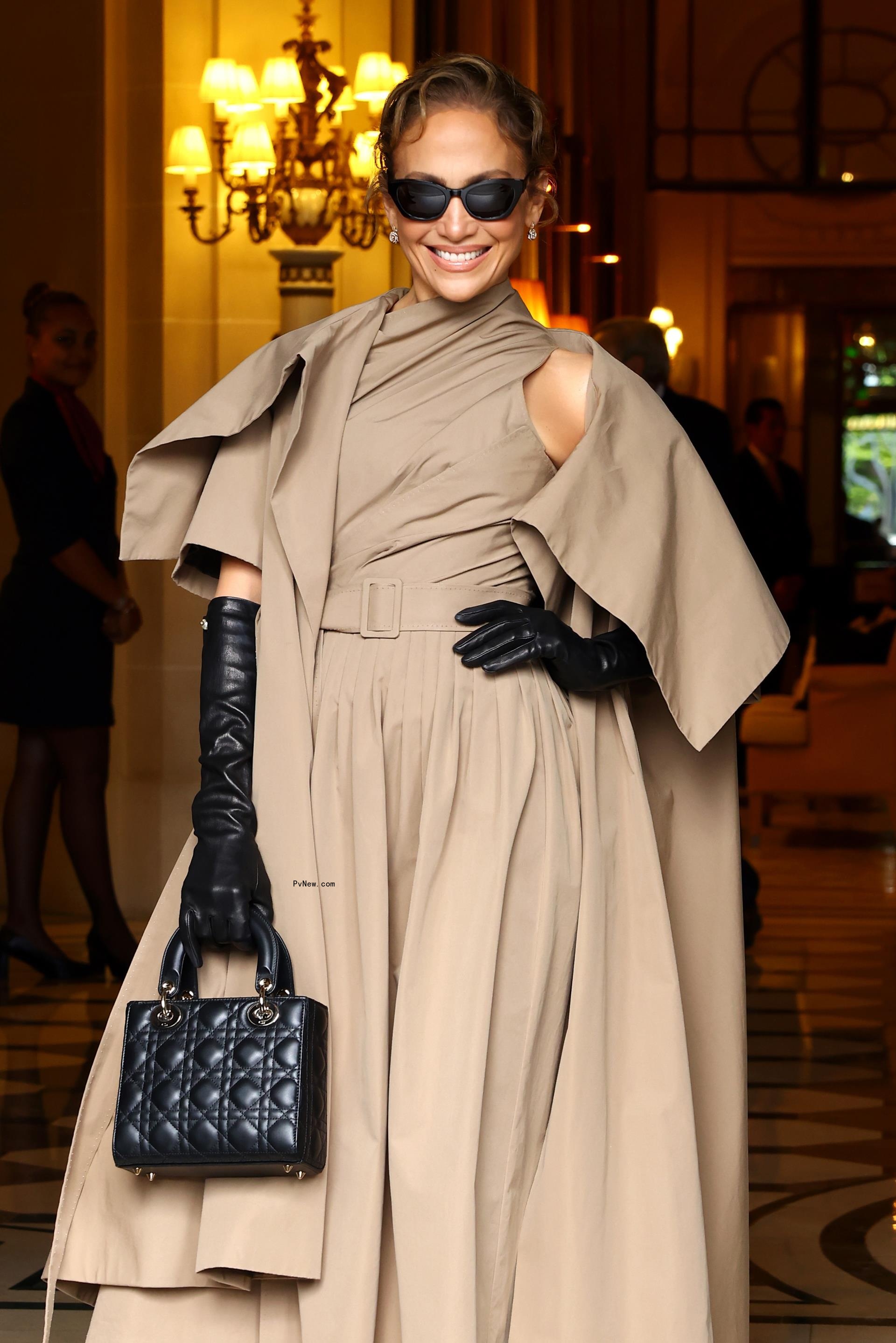 Jennifer Lopez at the Dior show in Paris.