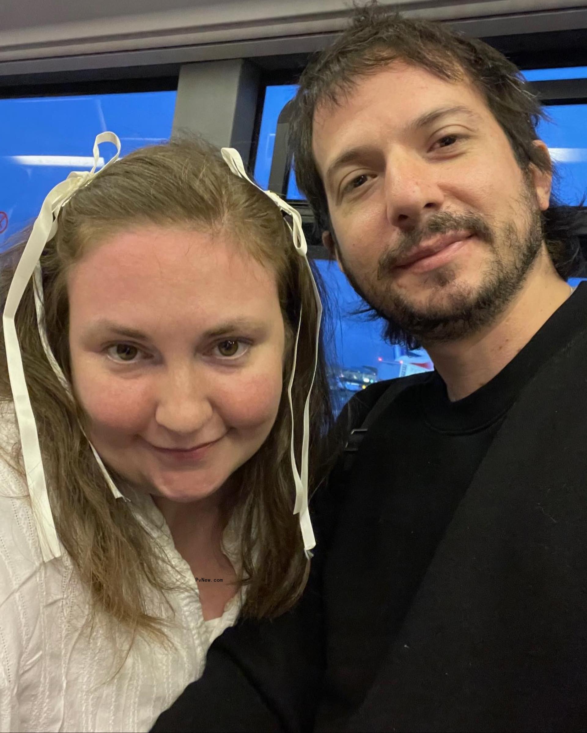 Luis Felber and Lena Dunham