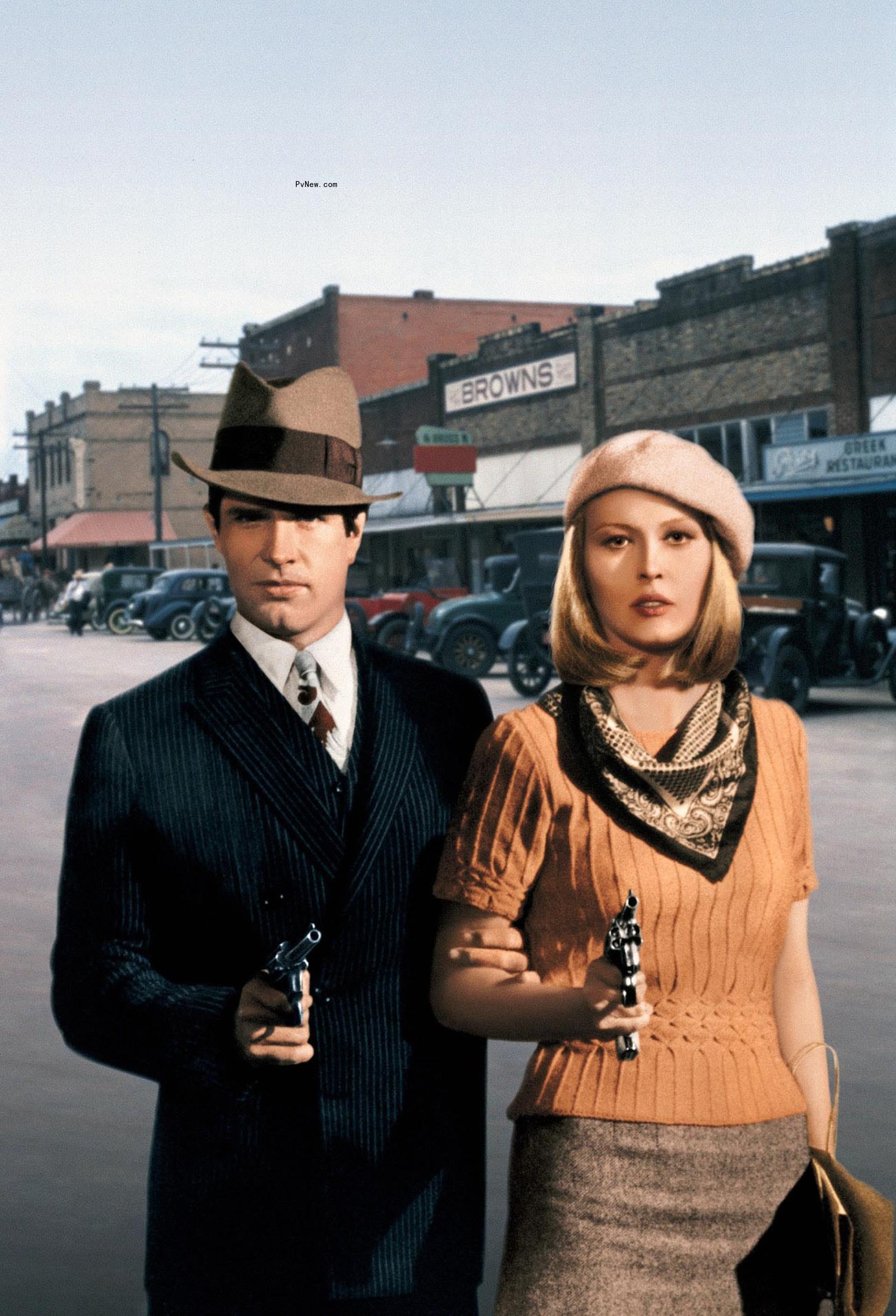 Faye Dunaway and Warren Beatty in 